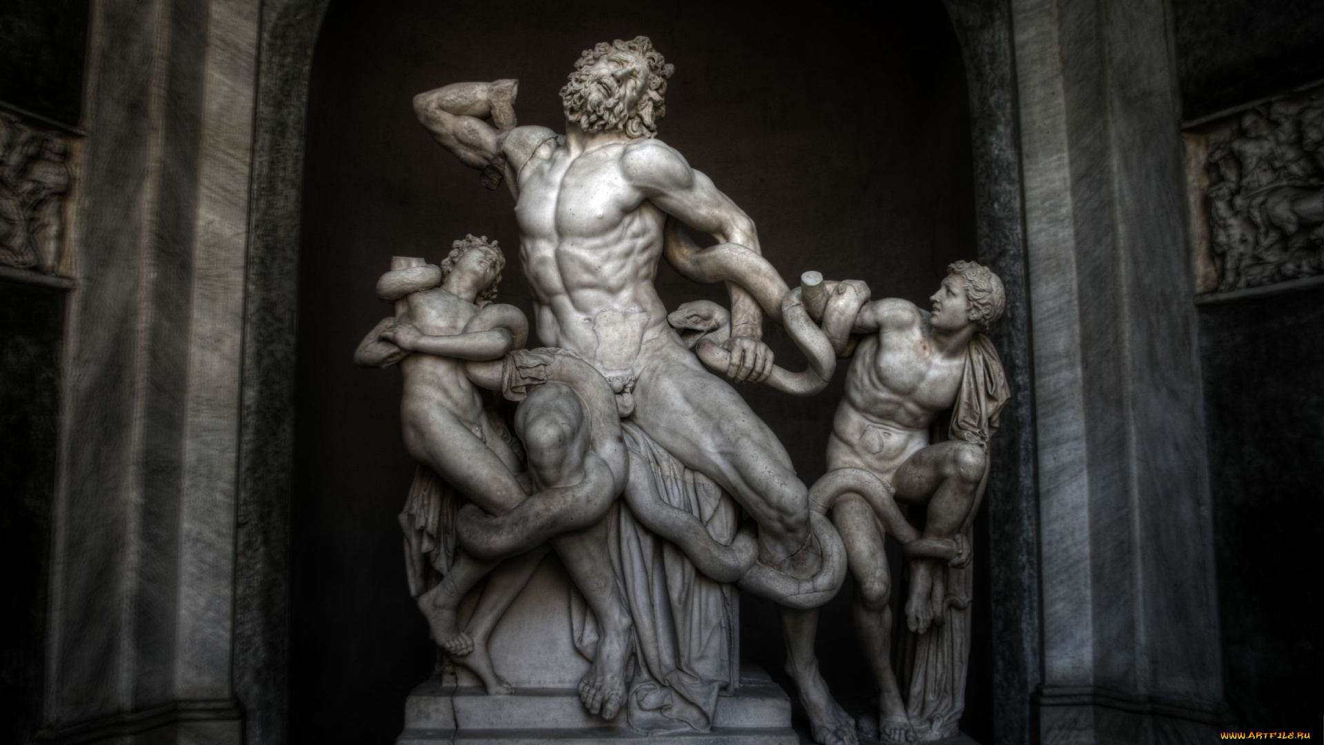 laocoon, and, his, sons, разное, рельефы, статуи, музейные, экспонаты