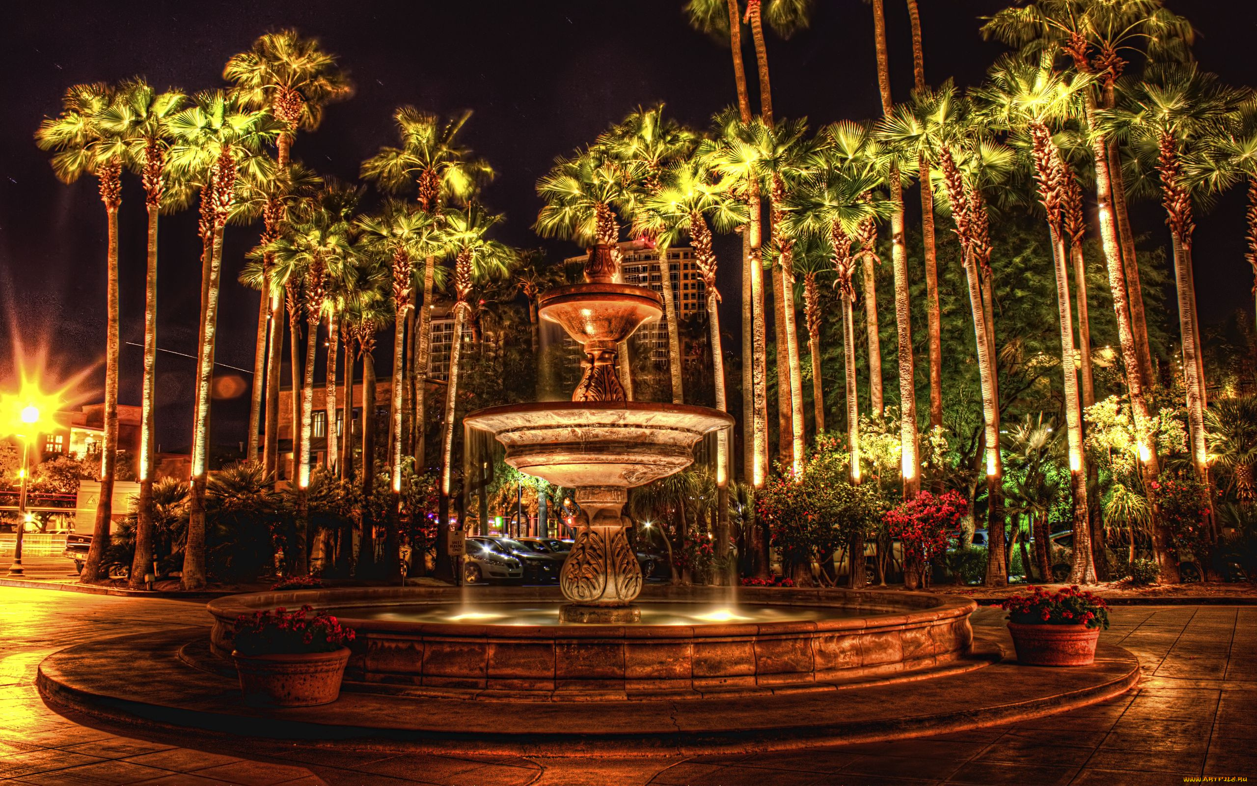 города, фонтаны