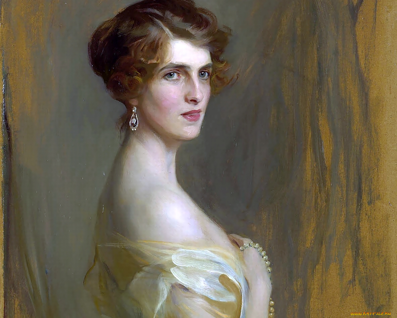 филипп, алексиус, де, ласло, портрет, виконтессы, Чаплин, рисованные, philip, alexius, de, l&, 225, szl&, 243