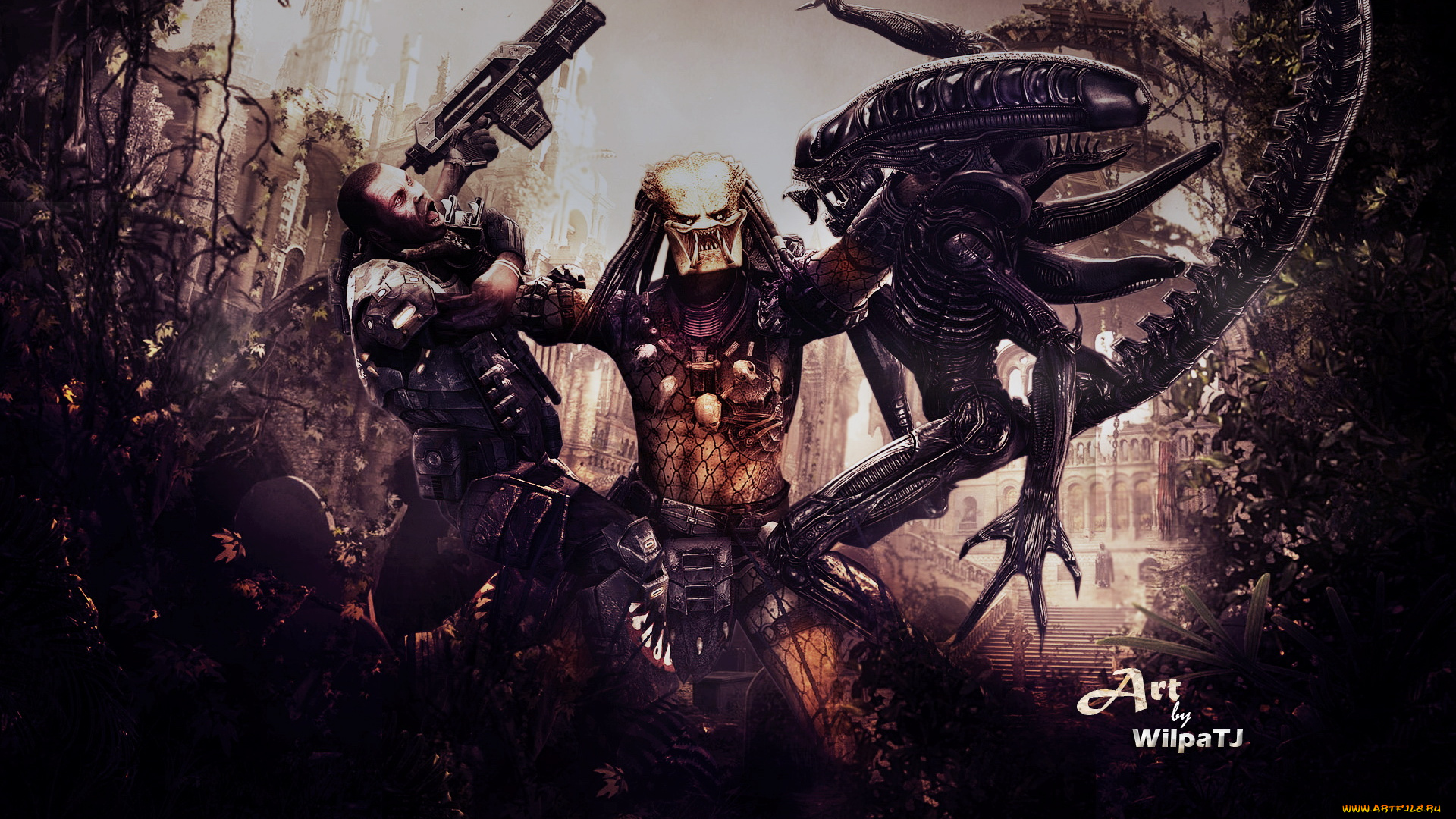 видео, игры, aliens, vs, predator