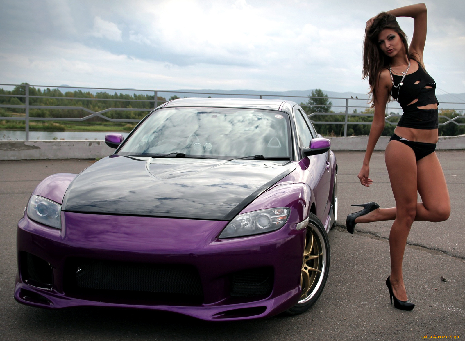 автомобили, авто, девушками