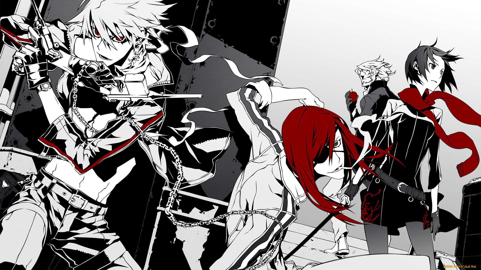 аниме, dogs, bullets, carnage, fuyumine, naoto, haine, rammsteiner, badou, nails, mihai, mihaeroff