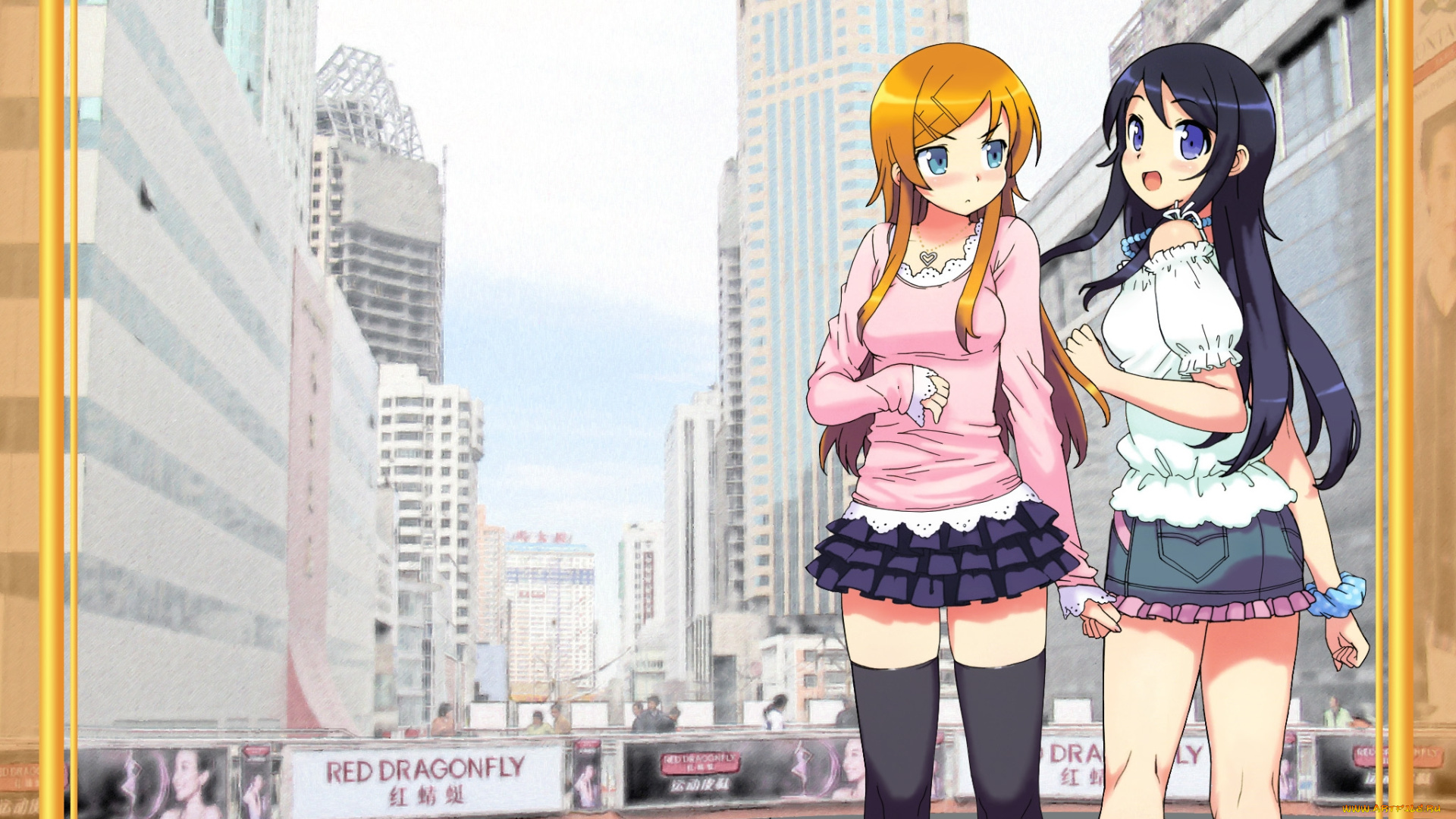 аниме, oreimo, kousaka, kirino, aragaki, ayase