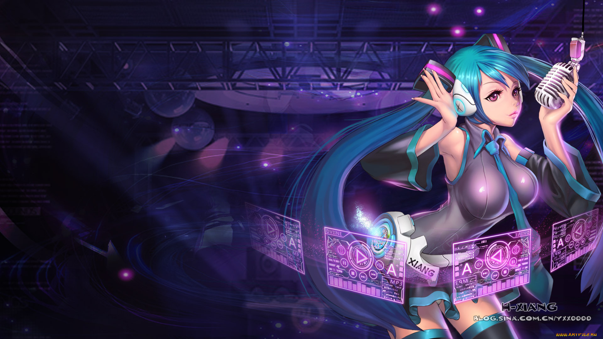 аниме, vocaloid, hatsune, miku