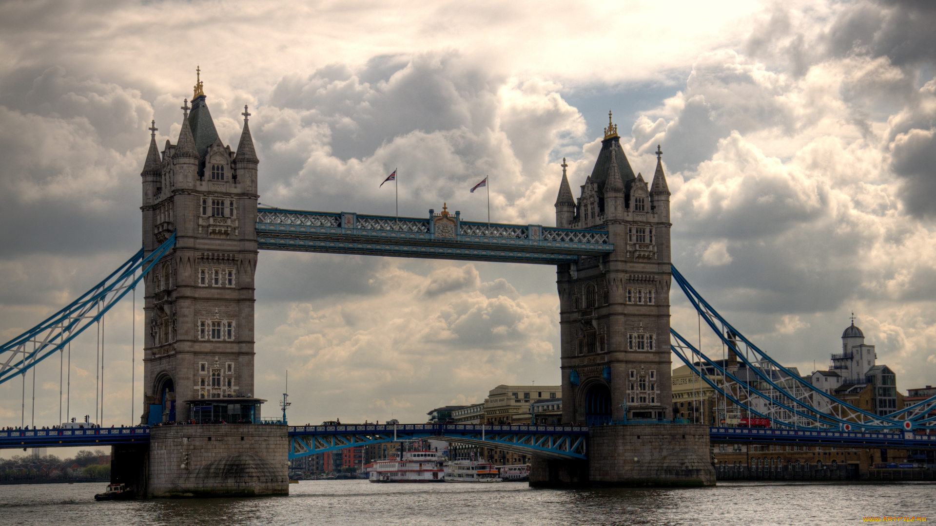 города, лондон, великобритания, мост, англия, темза, hdr