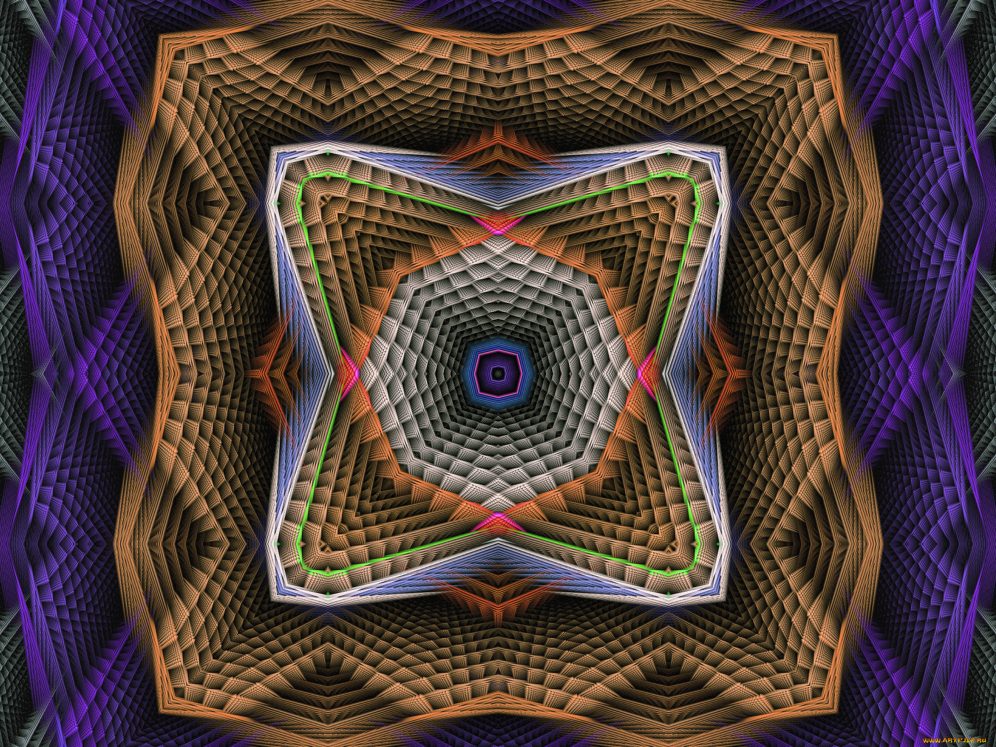 3д, графика, fractal, фракталы, фон, узор