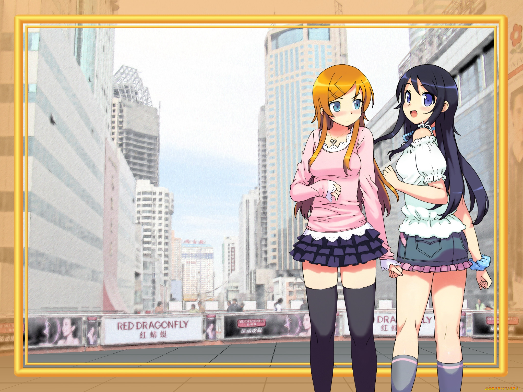 аниме, oreimo, kousaka, kirino, aragaki, ayase