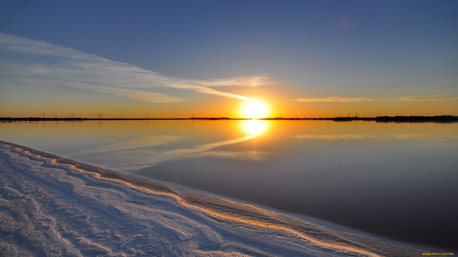 природа, восходы, закаты, закат, озеро