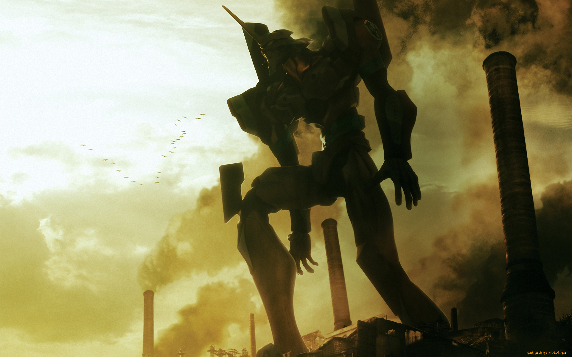 аниме, evangelion, eva, робот, меха