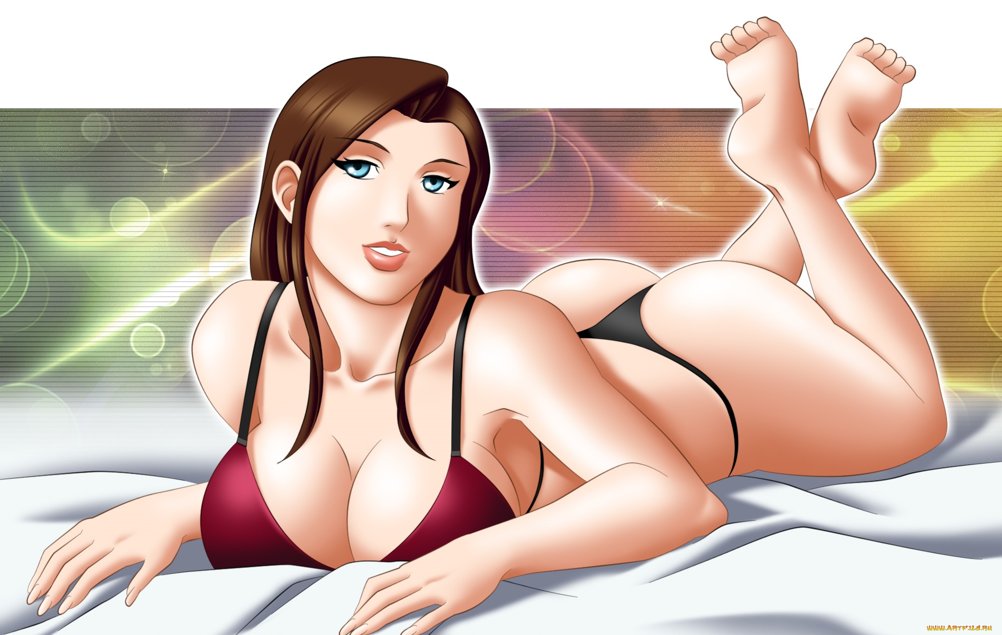 рисованные, люди, девушка