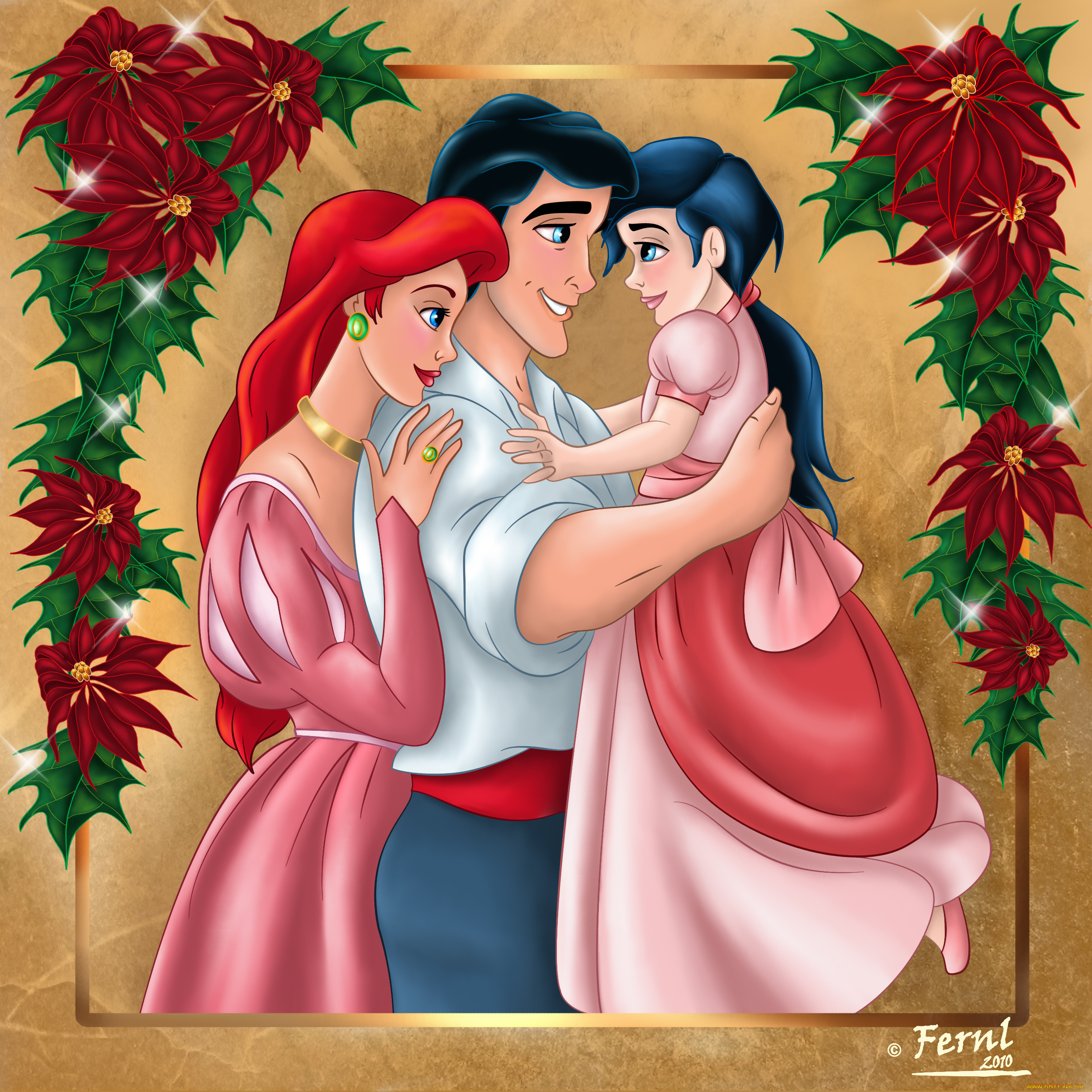 мультфильмы, the, little, mermaid, девушки, парень