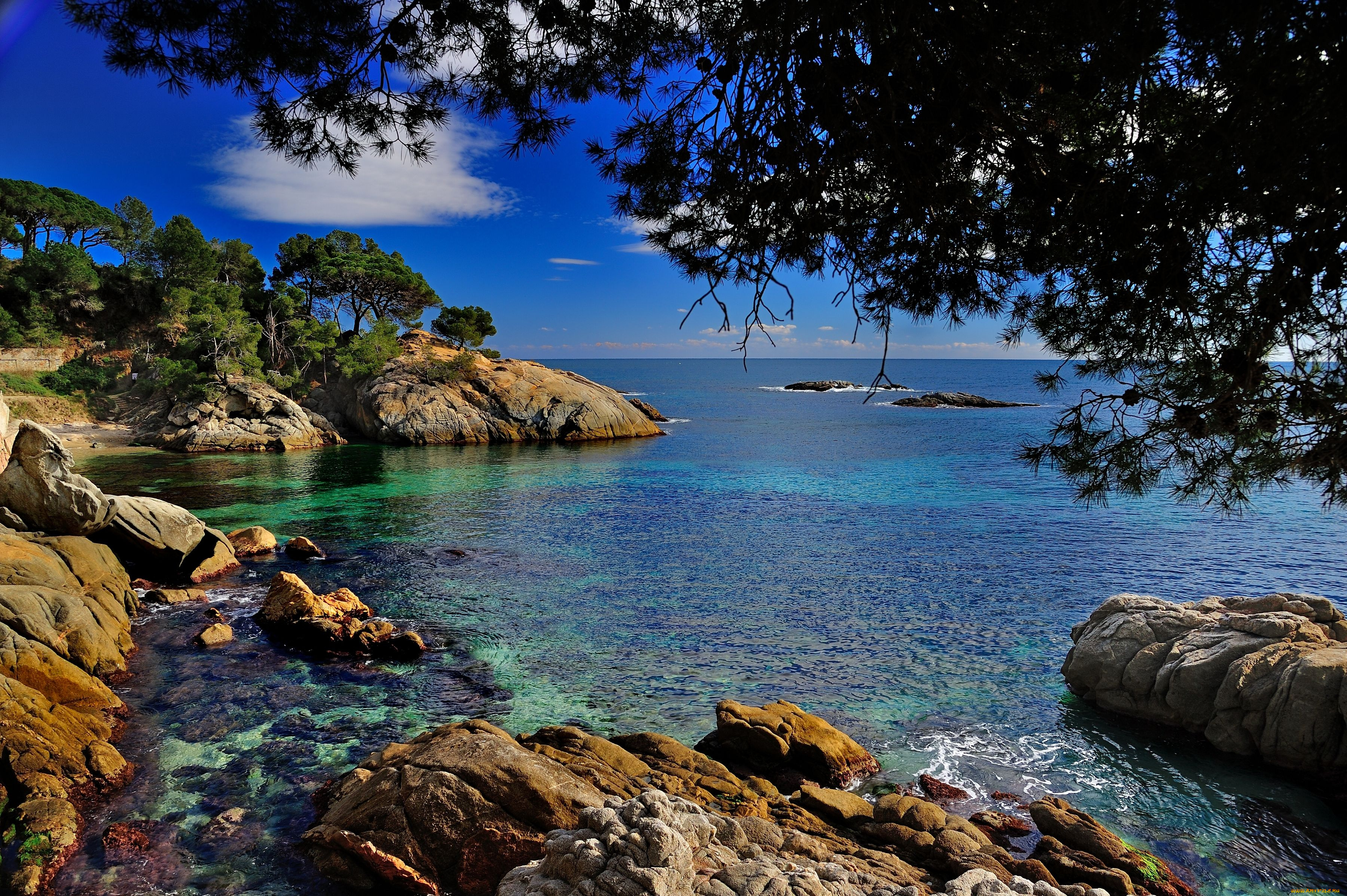 castell, platja, d`aro, catalonia, spain, природа, побережье, costa, brava, коста, брава, castell-platja, daro, каталония, испания, средиземное, море