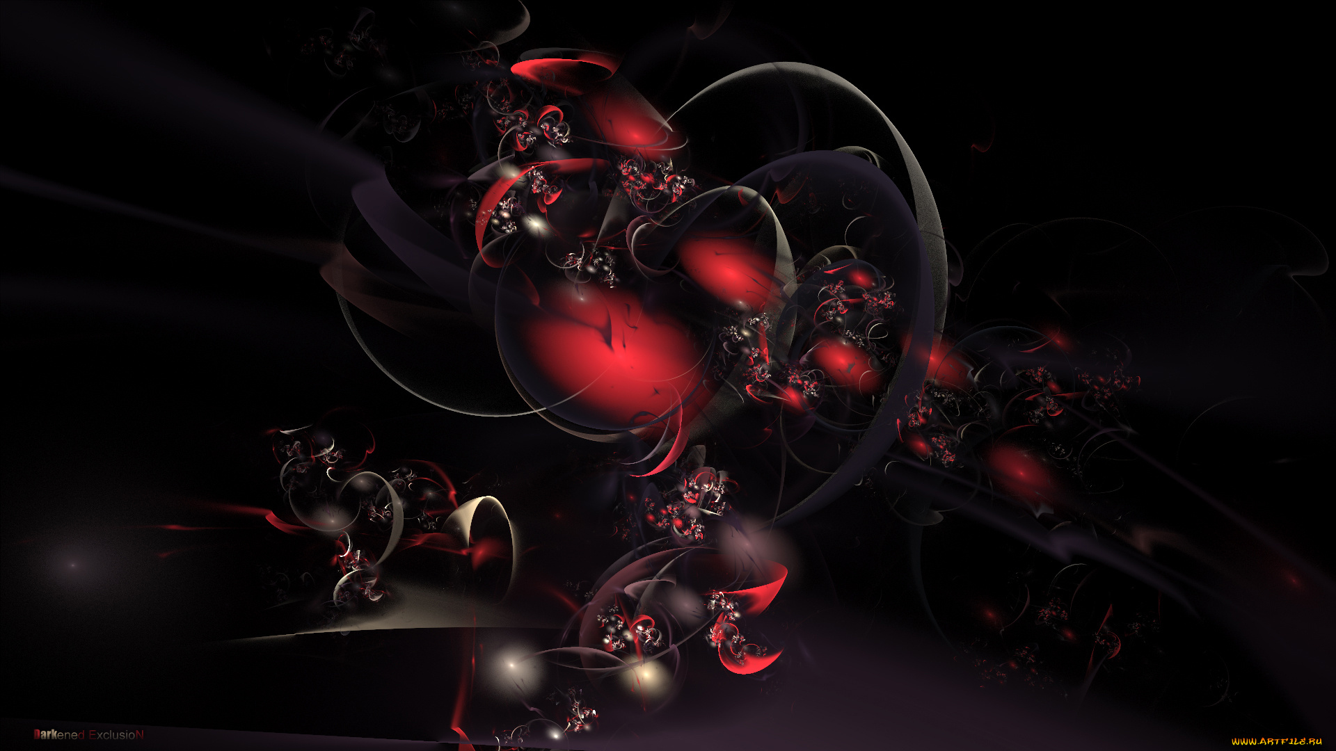 3д, графика, abstract, , абстракции, темный, красный