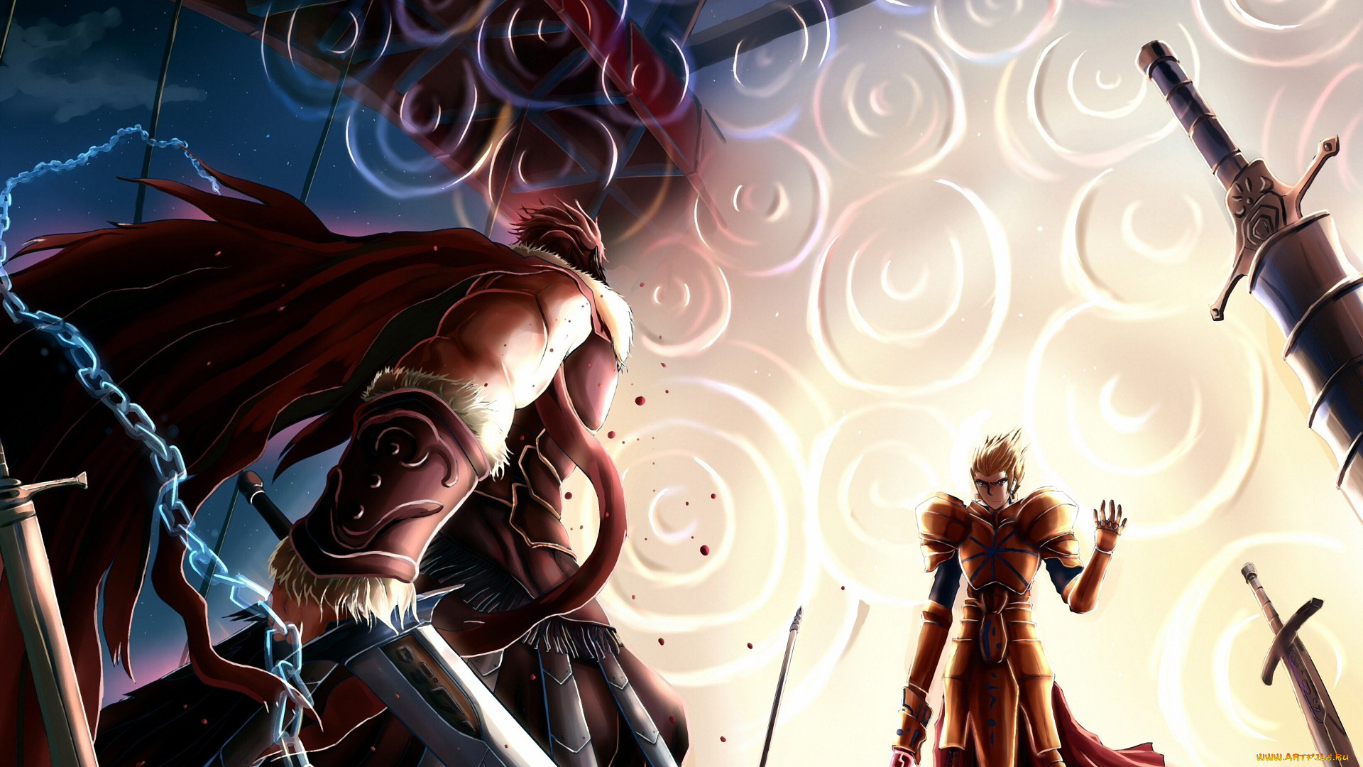 аниме, fate, zero, воины, оружие