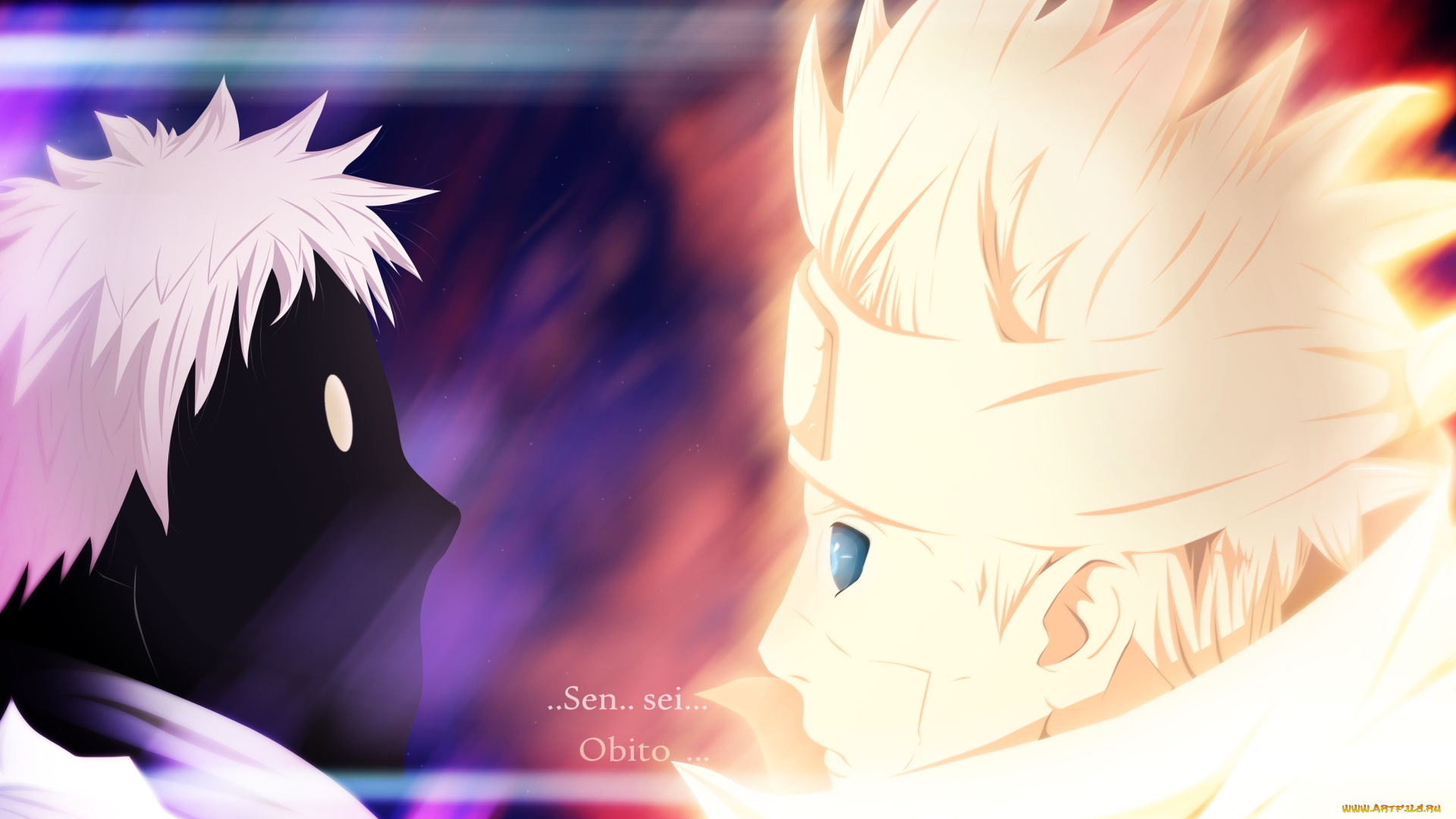 аниме, naruto, наруто, шиппуден, арт, манга, минато, обито, учиха, намикадзе, блондин, мужчина, эдо-тенсей