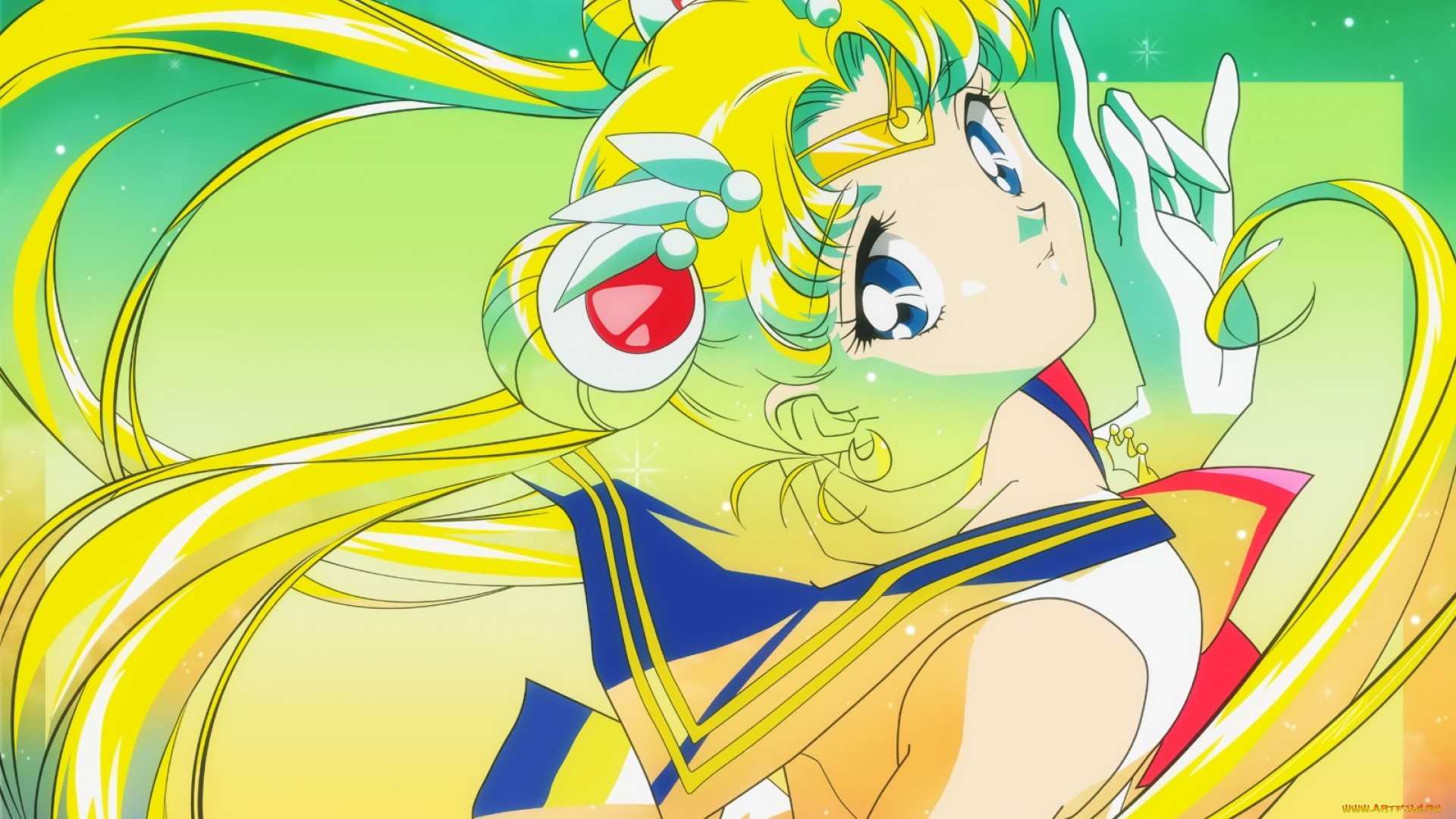 аниме, sailor, moon, волосы, девушка
