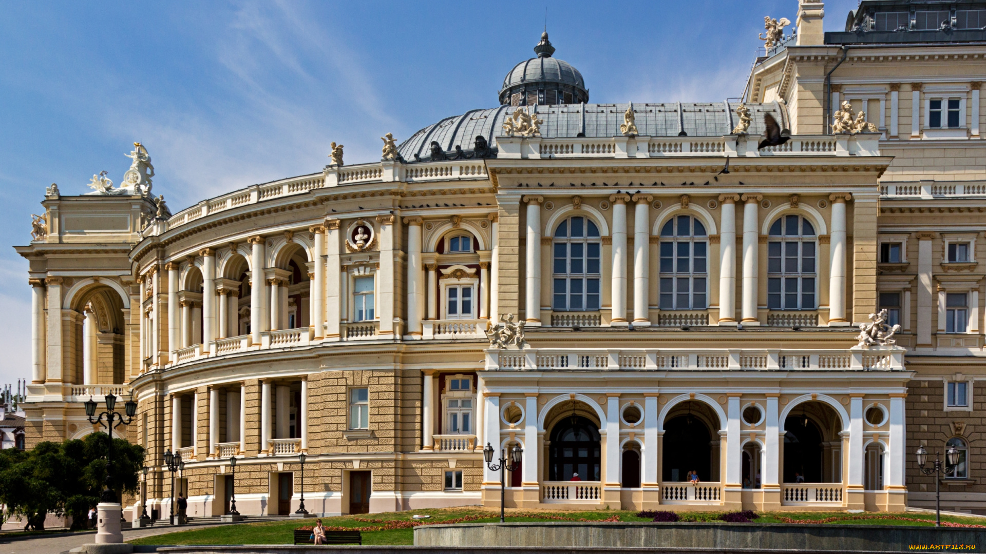 одесса, , украина, города, -, здания, , дома, оперный, театр