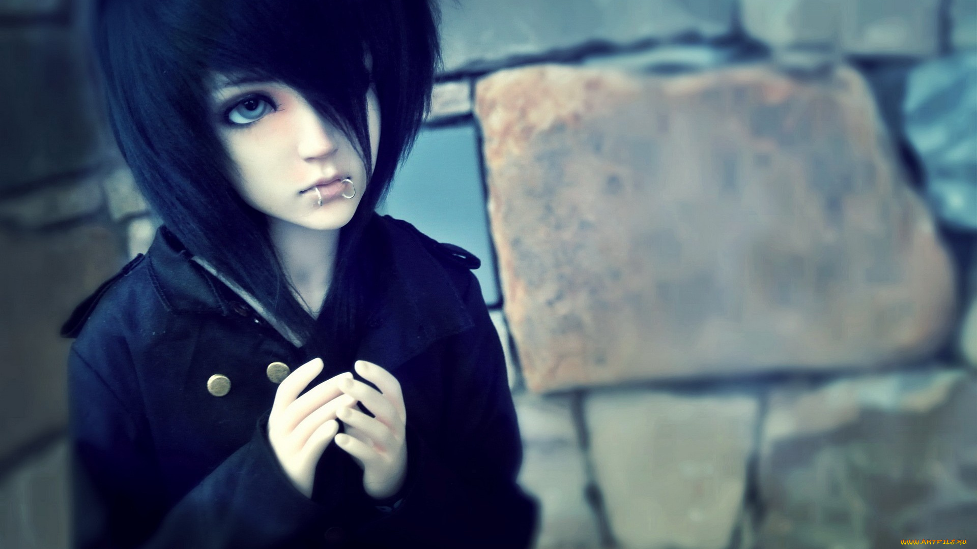 разное, игрушки, брюнетка, девушка, кукла, bjd, пирсинг