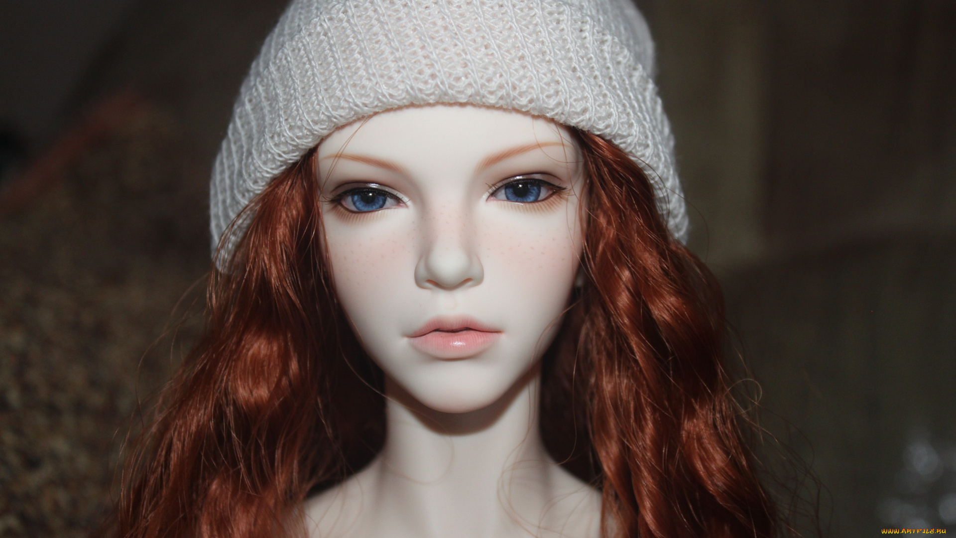 разное, игрушки, кукла, шапка, шарнирная, рыжие, волосы, doll, bjd, голубые, глаза