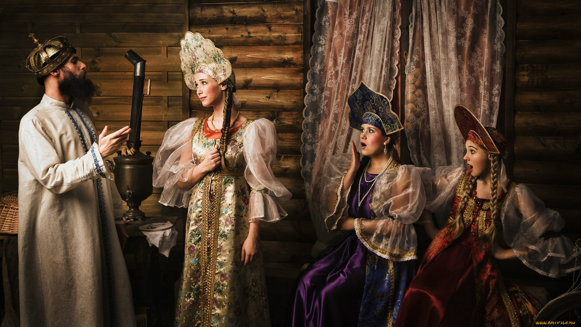 разное, люди, самовар