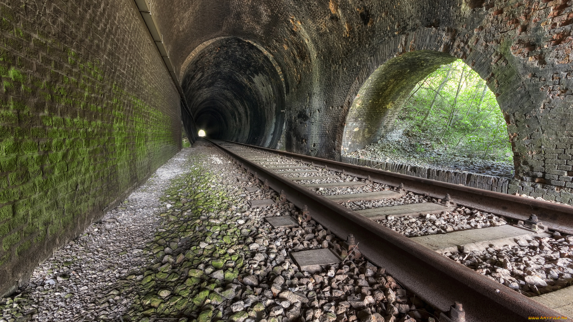 разное, транспортные, средства, и, магистрали, тоннель, рельсы, дорога, железная