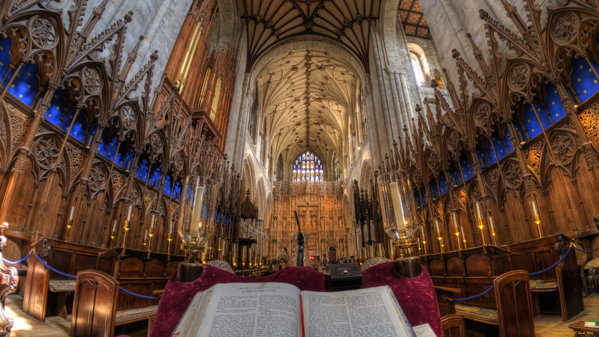 the, choir, of, winchester, cathedral, интерьер, убранство, , роспись, храма, роспись, храм