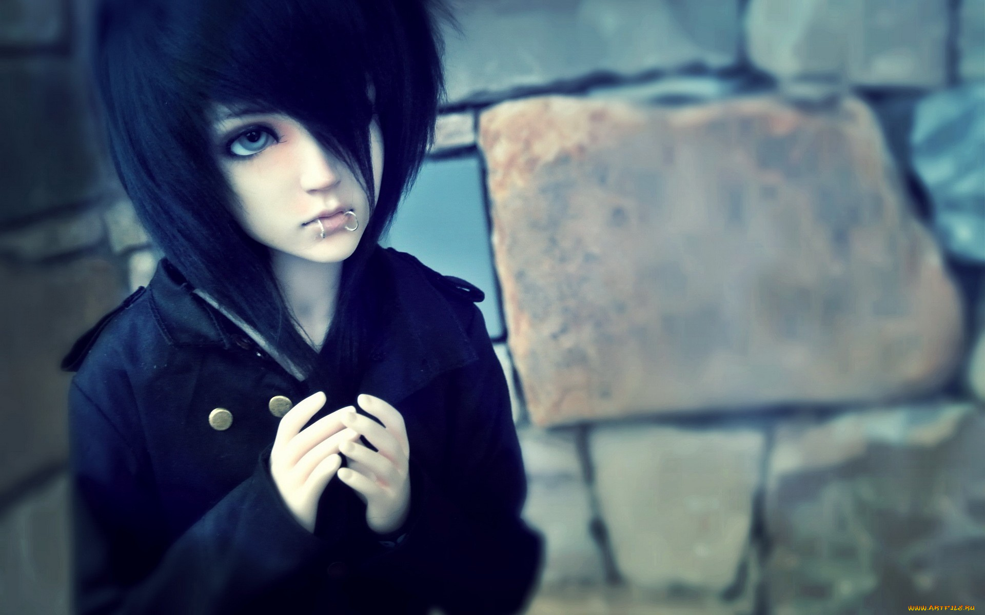 разное, игрушки, брюнетка, девушка, кукла, bjd, пирсинг