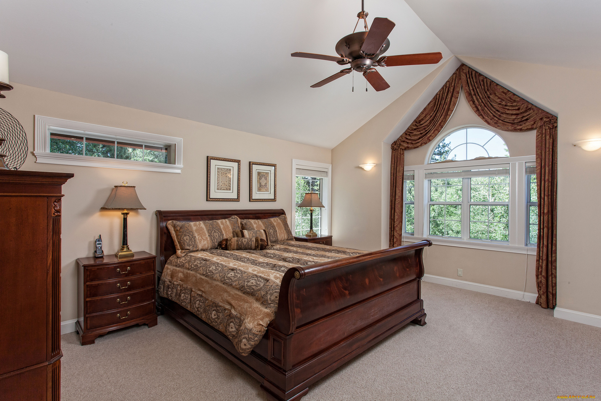 интерьер, спальня, кровать