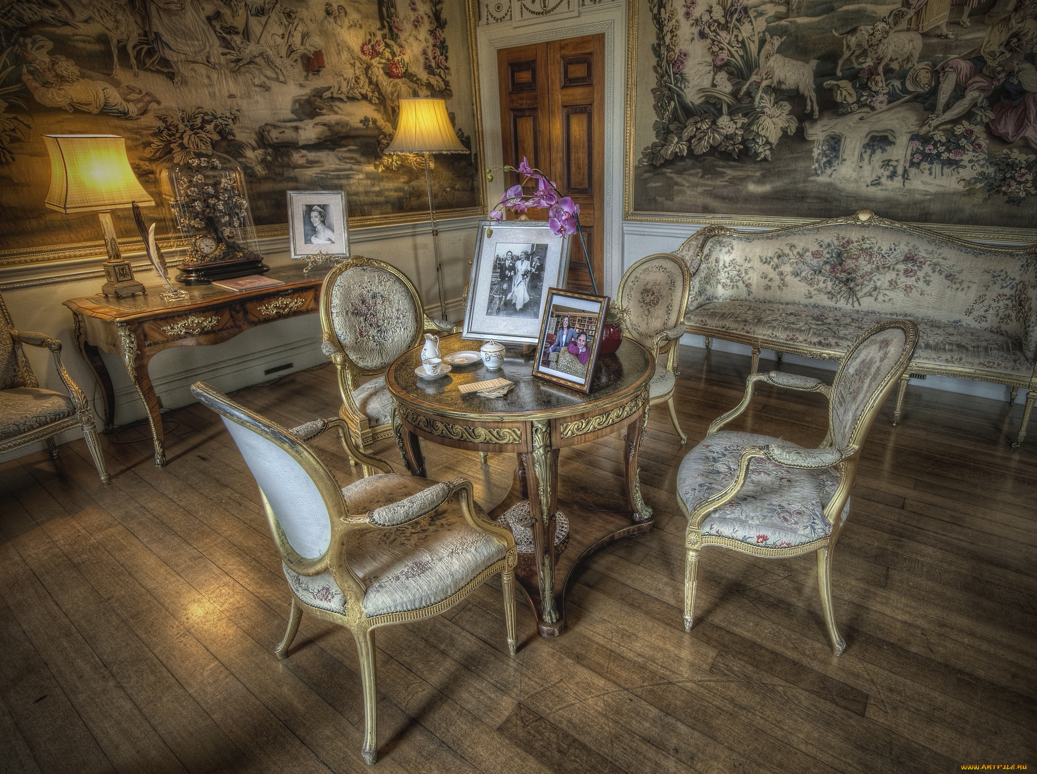 интерьер, кабинет, , библиотека, , офис, картины, мебель, комната