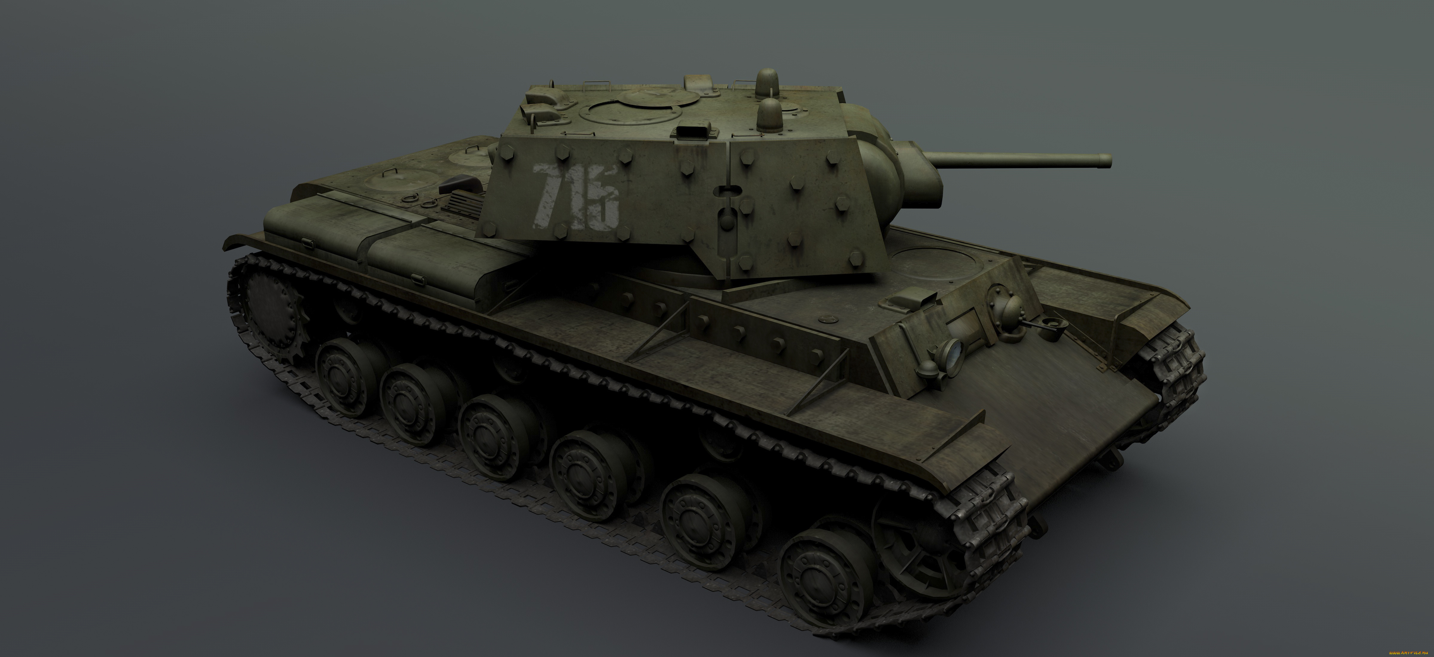 техника, 3d, фон, kv-1e, танк, дуло, башня, гусеница