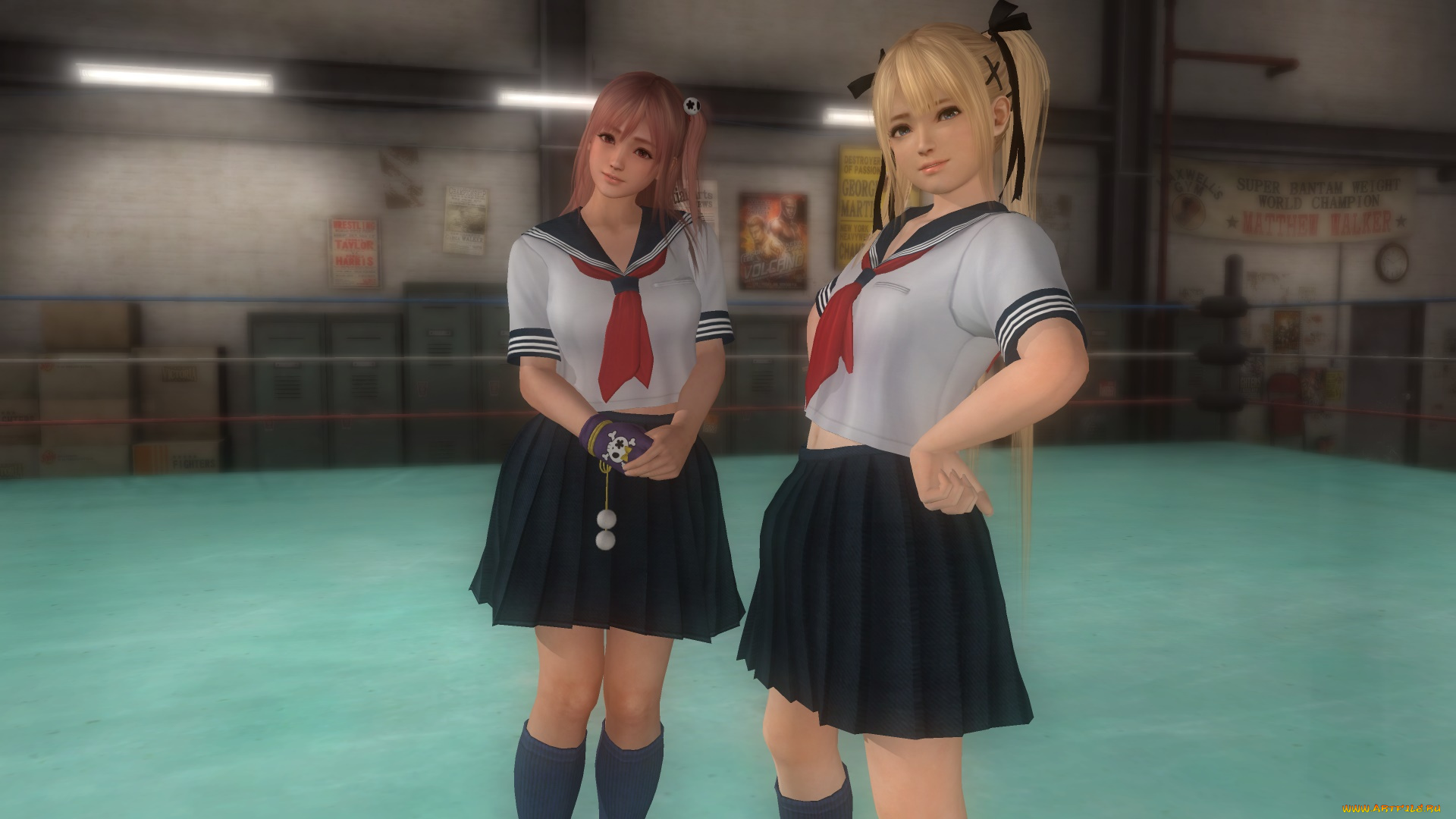 3д, графика, аниме, , anime, девушки, поза, фон, взгляд