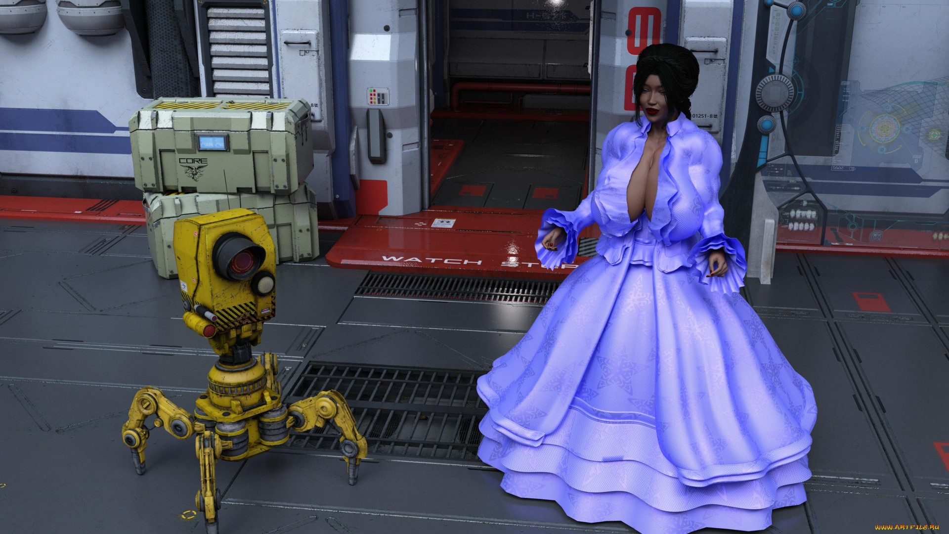 3д, графика, фантазия, , fantasy, фон, девушка, взгляд