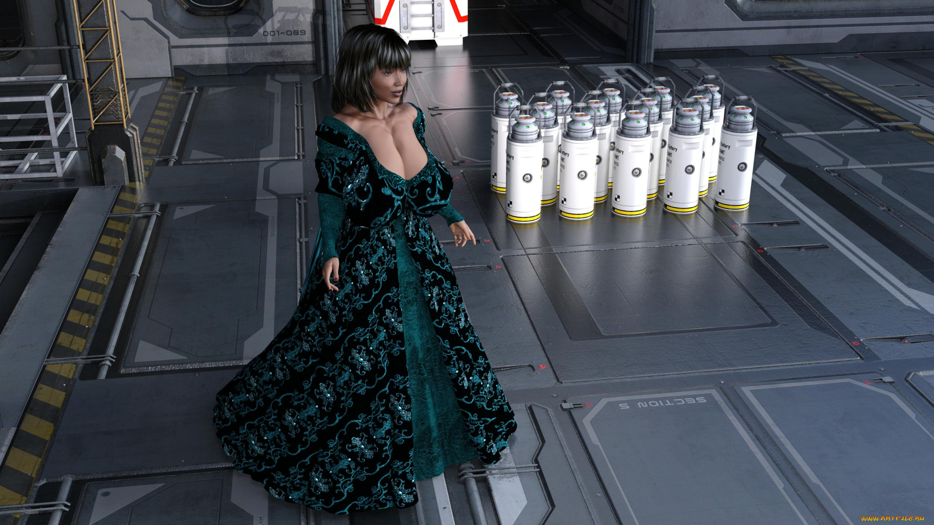 3д, графика, фантазия, , fantasy, фон, взгляд, девушка