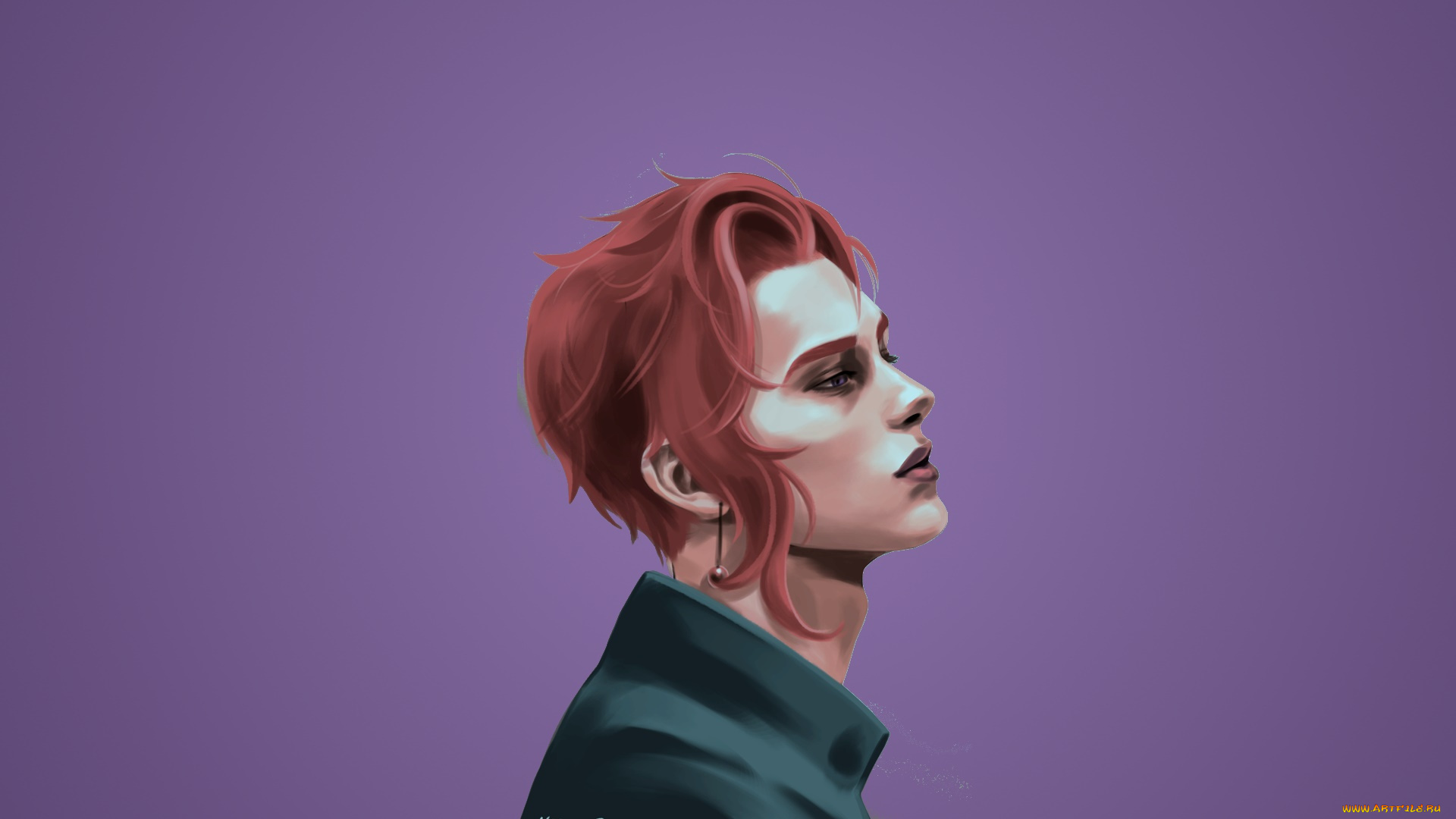 рисованное, люди, фон, взгляд