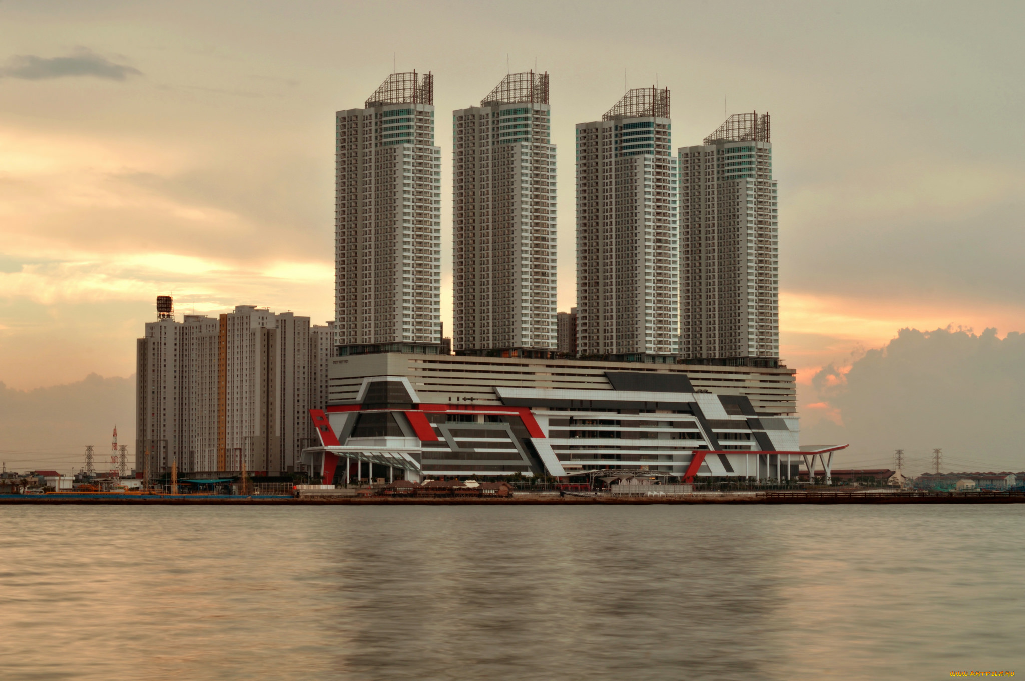 jakarta, города, джакарта, , индонезия, небоскребы, рассвет