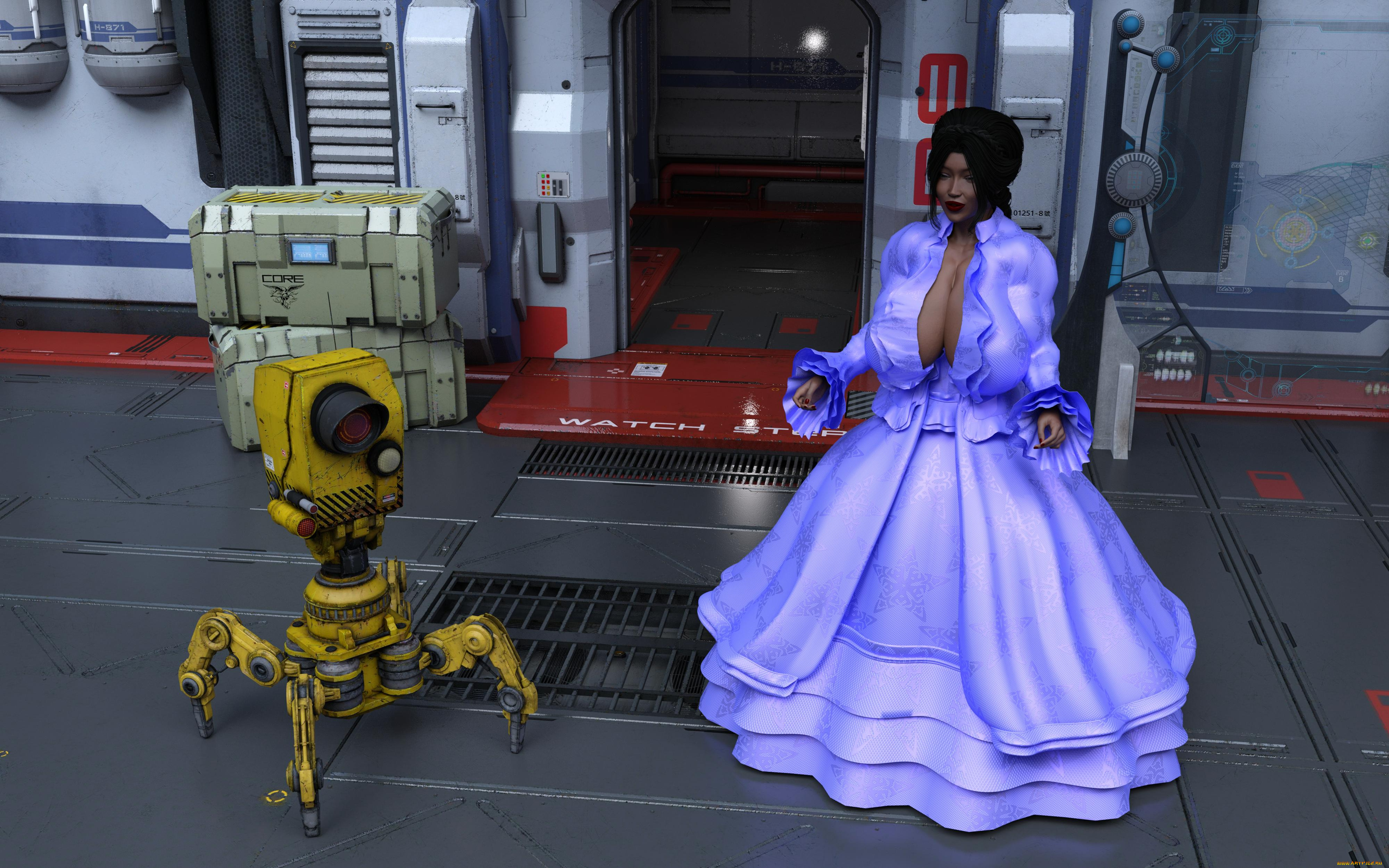 3д, графика, фантазия, , fantasy, фон, девушка, взгляд