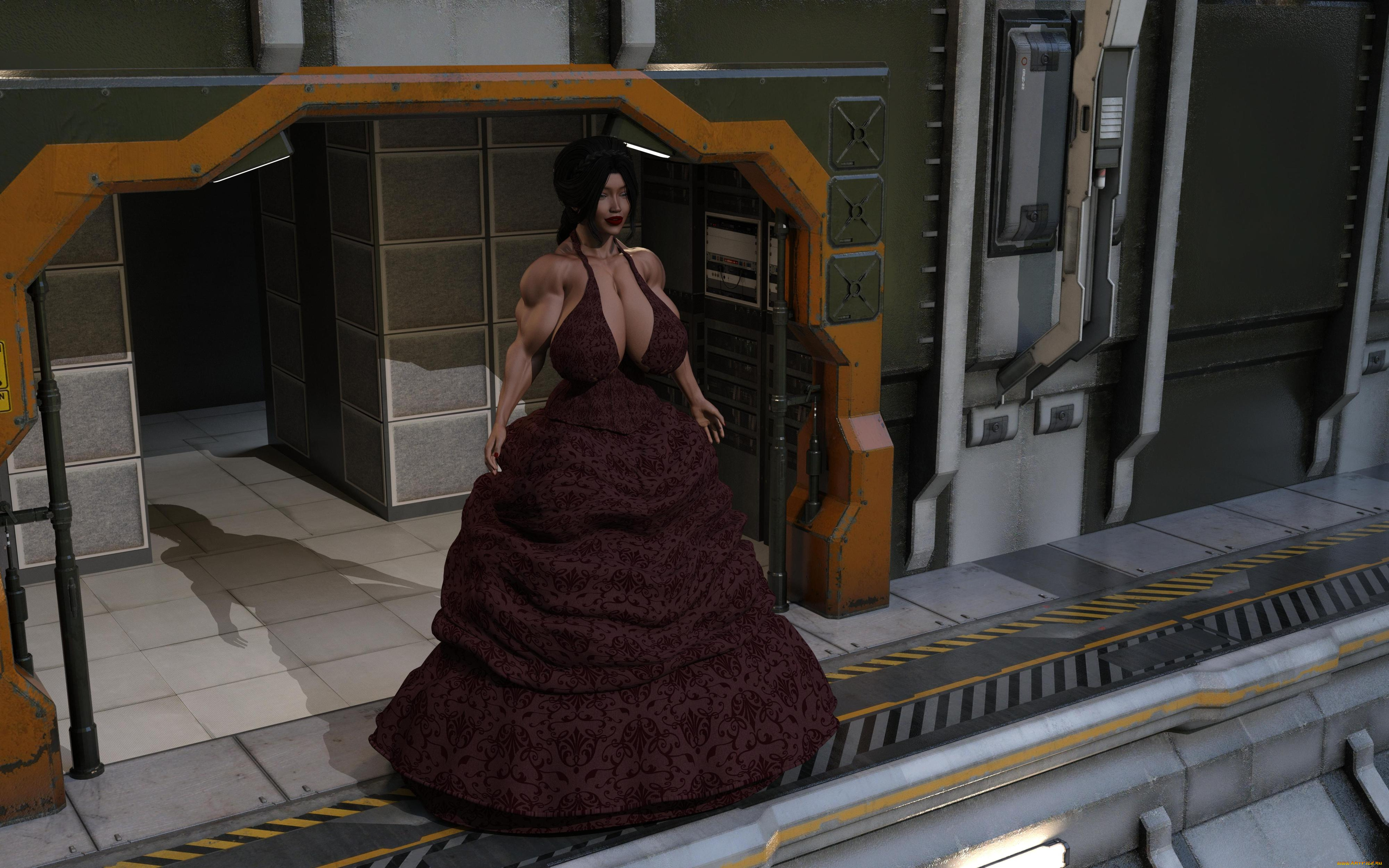 3д, графика, фантазия, , fantasy, фон, девушка, взгляд