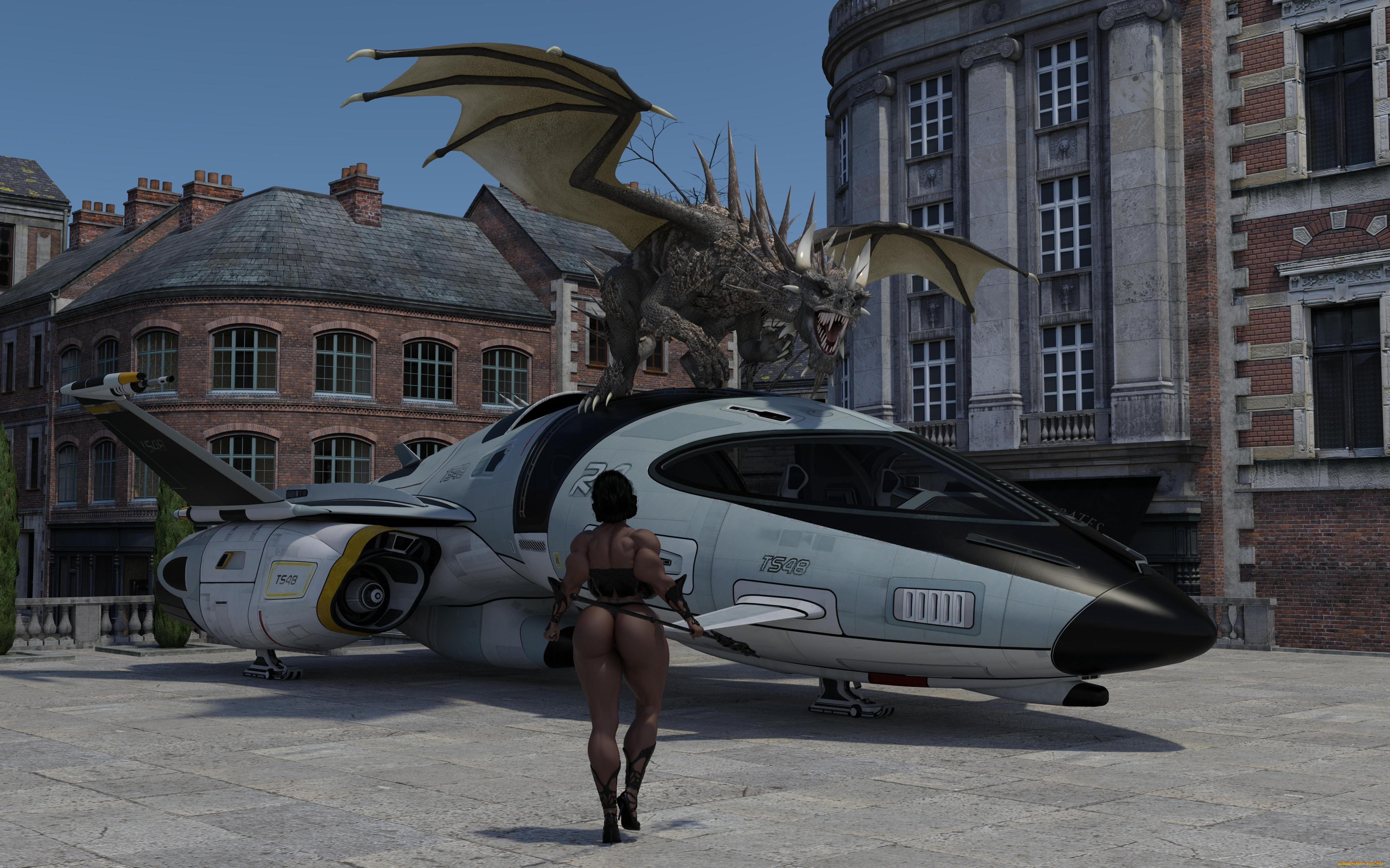 3д, графика, фантазия, , fantasy, фон, оружие, взгляд, девушка