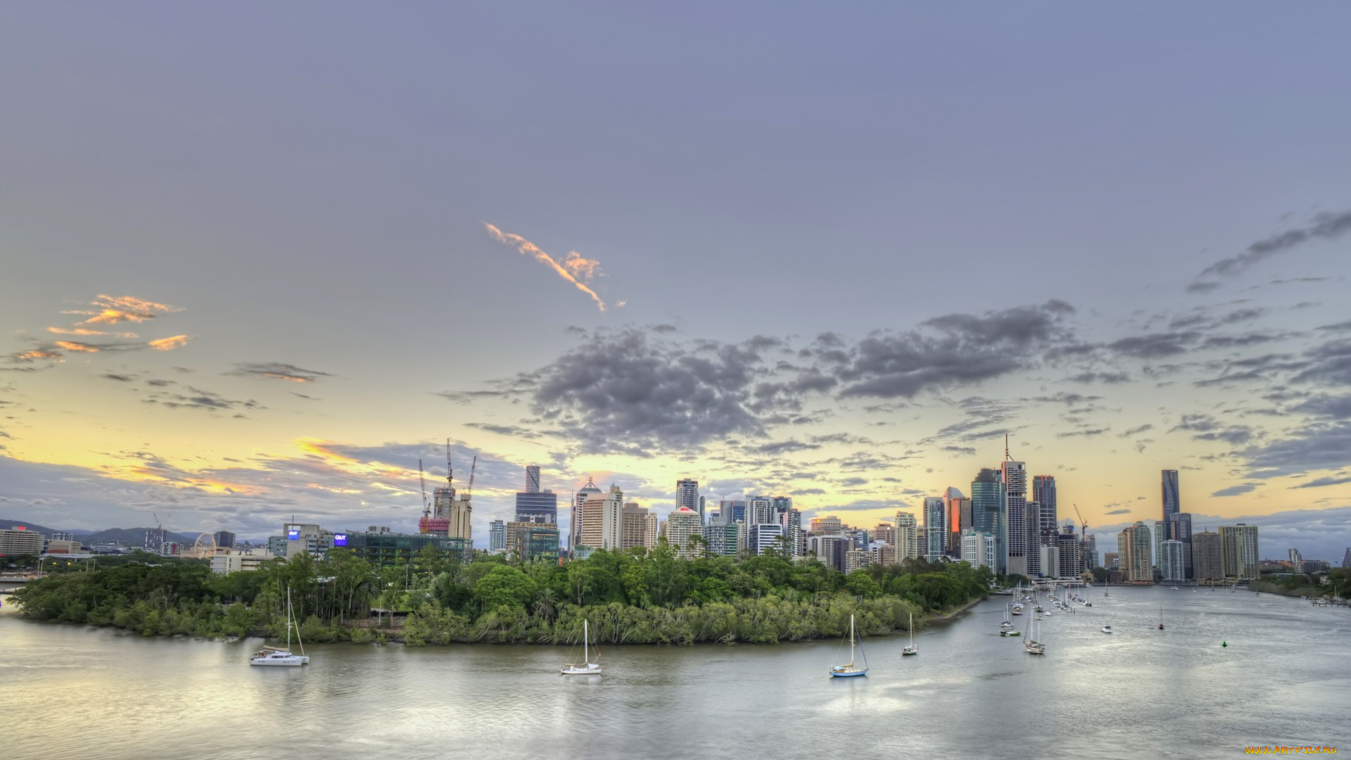 brisbane, city, города, брисбен, , австралия, панорама, небоскребы