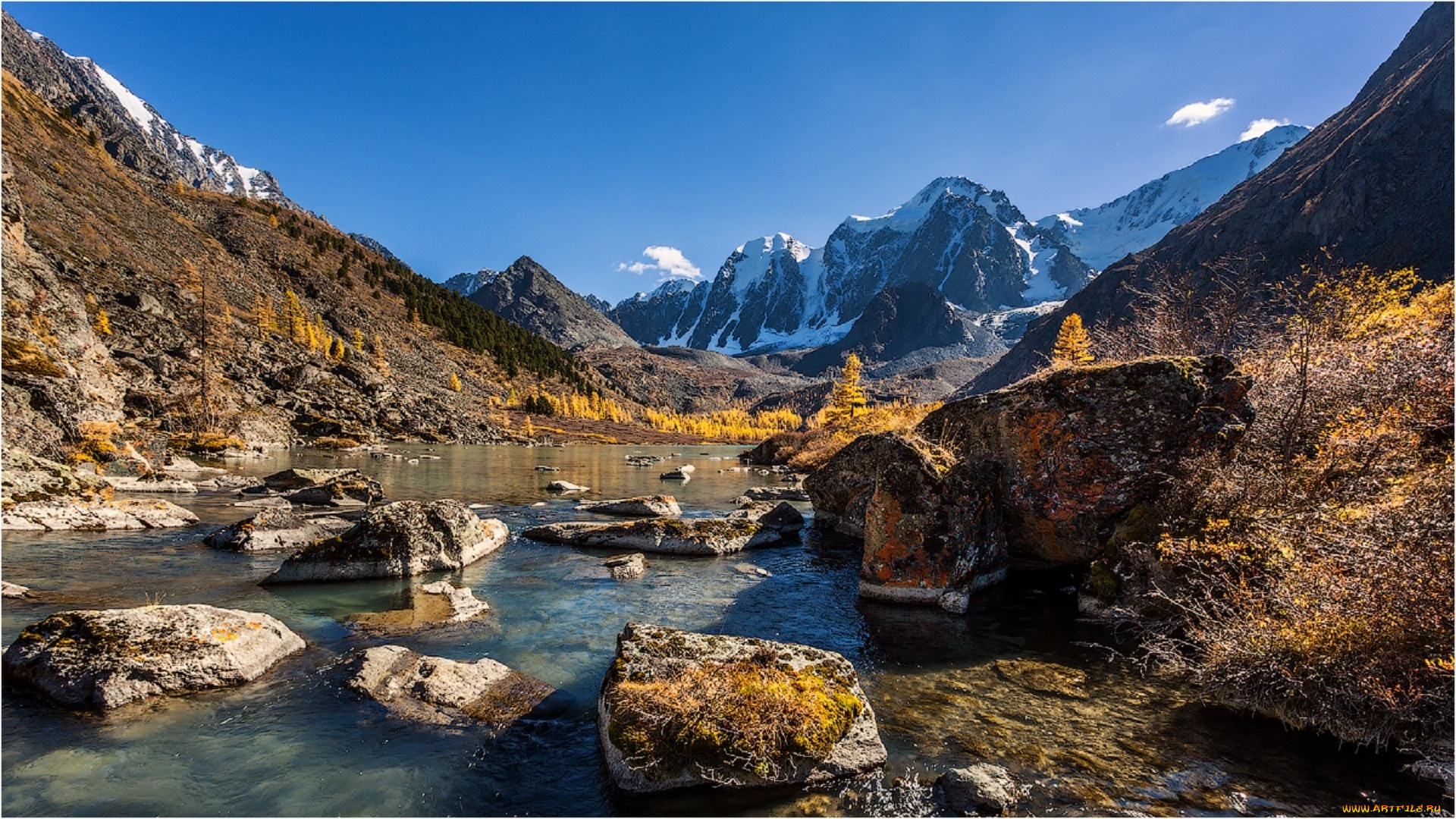 природа, реки, озера, вечер, бузмаков, николай, лазурь, озеро, вода, горы, алтай, закат