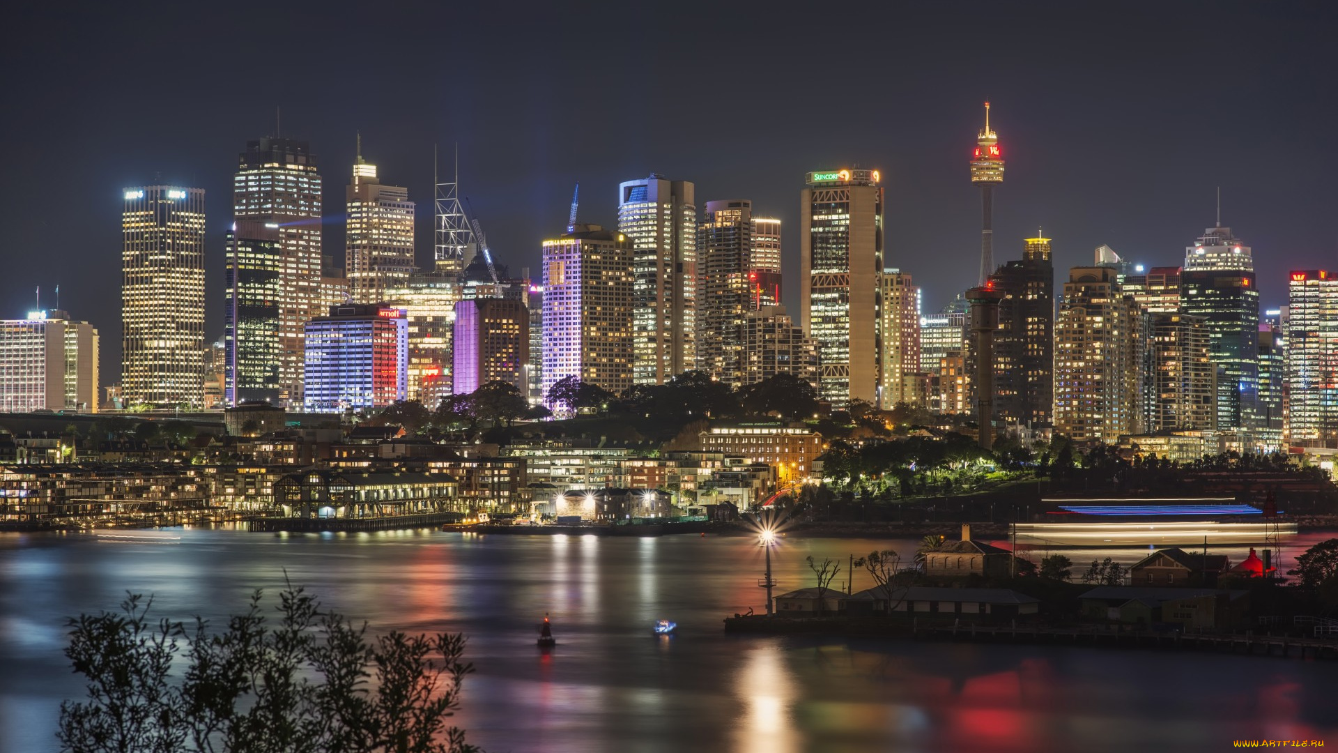 sydney, lights, города, сидней, , австралия, огни, ночь