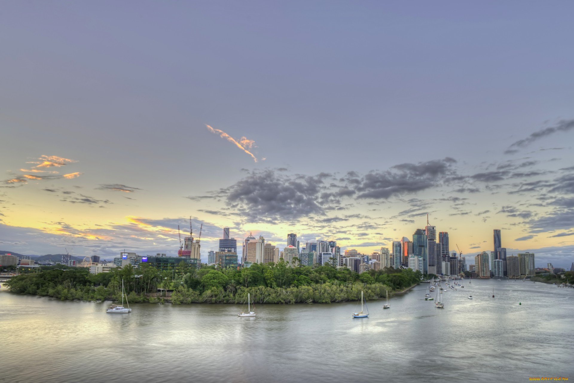 brisbane, city, города, брисбен, , австралия, панорама, небоскребы