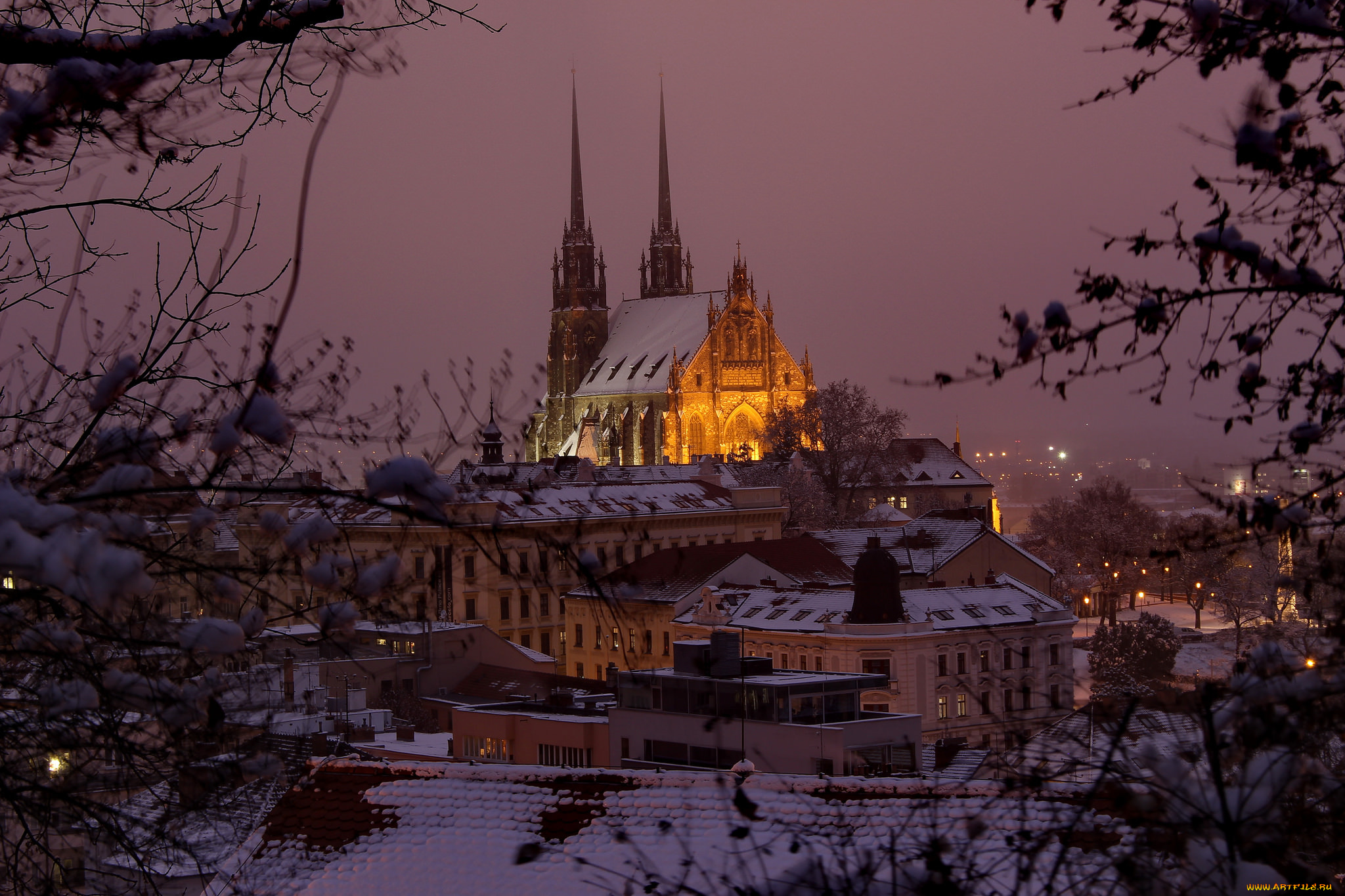 cathedrale, of, st, , peter, and, st, , paull, города, -, католические, соборы, , костелы, , аббатства, храм, ночь