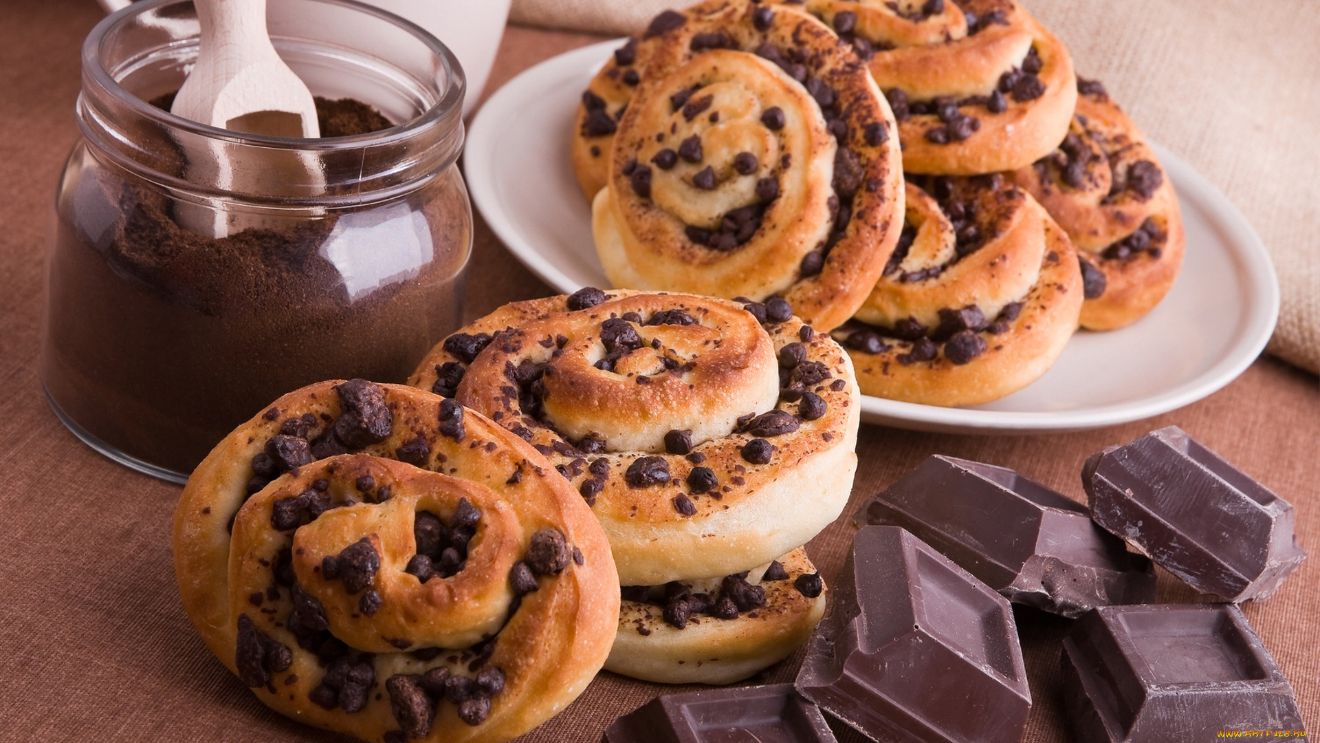 еда, хлеб, , выпечка, какао, шоколад, булочки, сдоба, выпечка