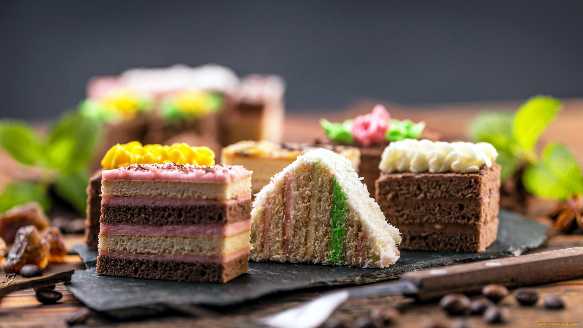 еда, пирожные, , кексы, , печенье, лакомство, ассорти