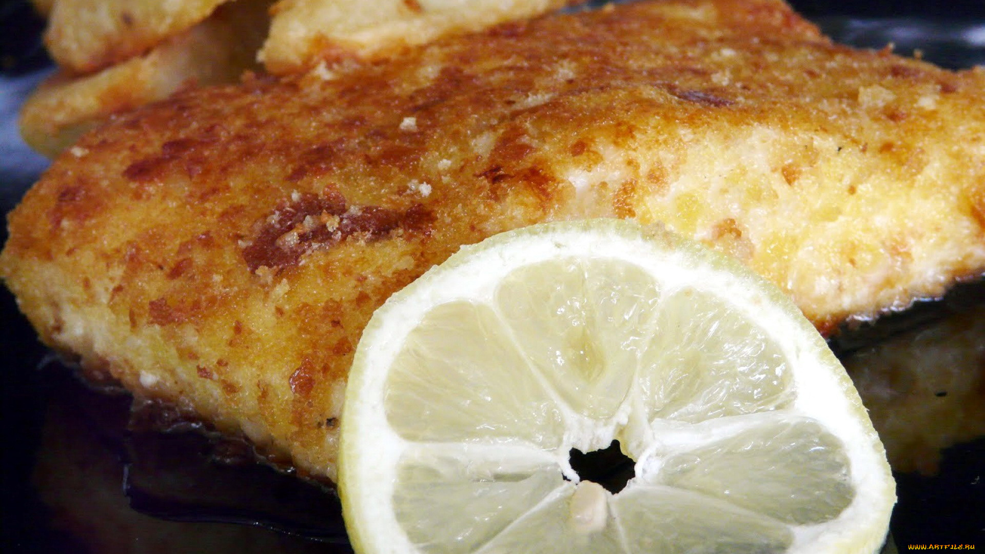 еда, рыбные, блюда, , с, морепродуктами, палтус, лимон