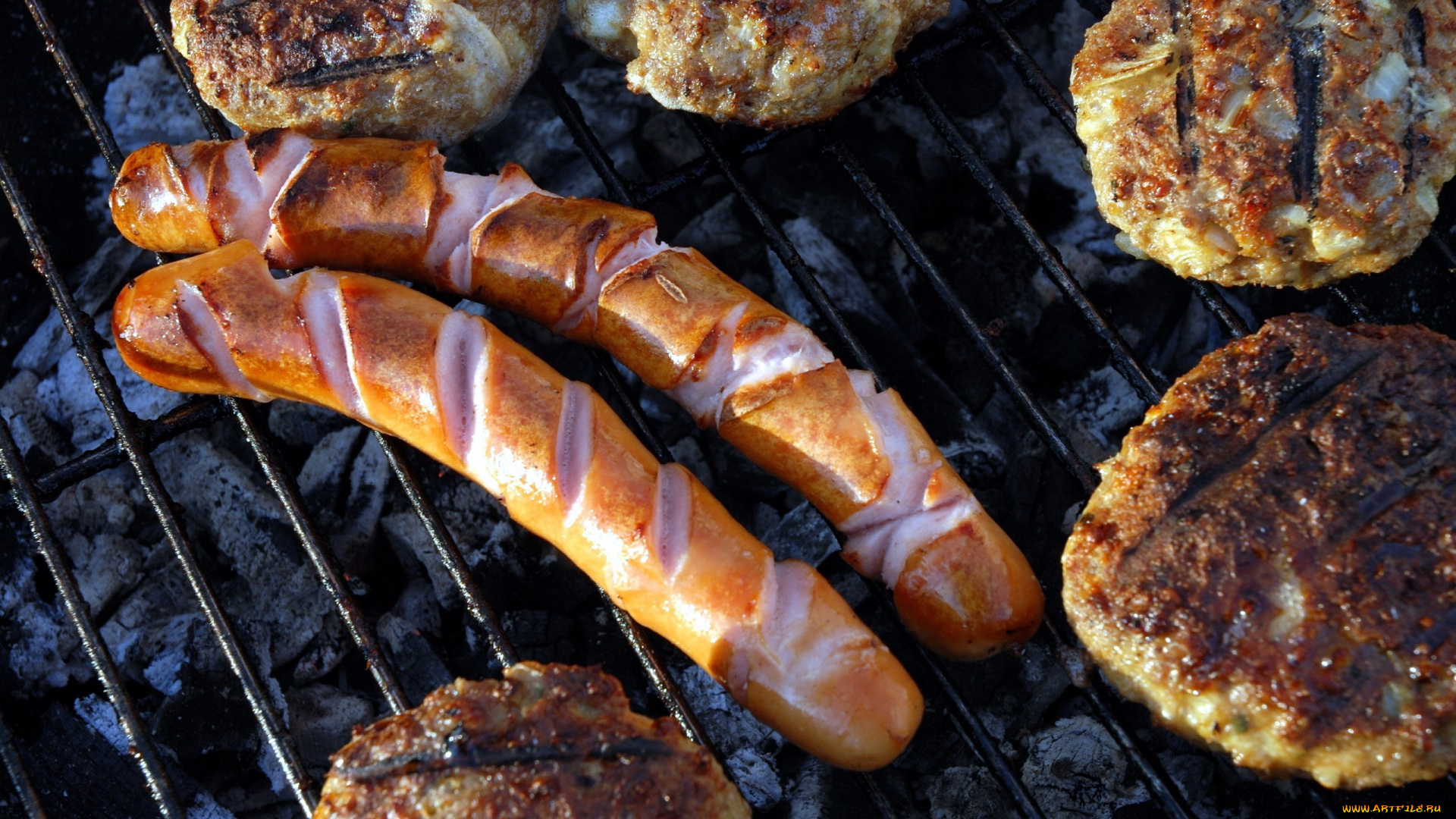 еда, шашлык, , барбекю, бургеры, колбаски, барбекю, угли, решетка