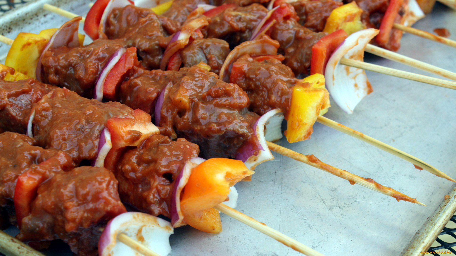 еда, шашлык, , барбекю, овощи, соус, мясо