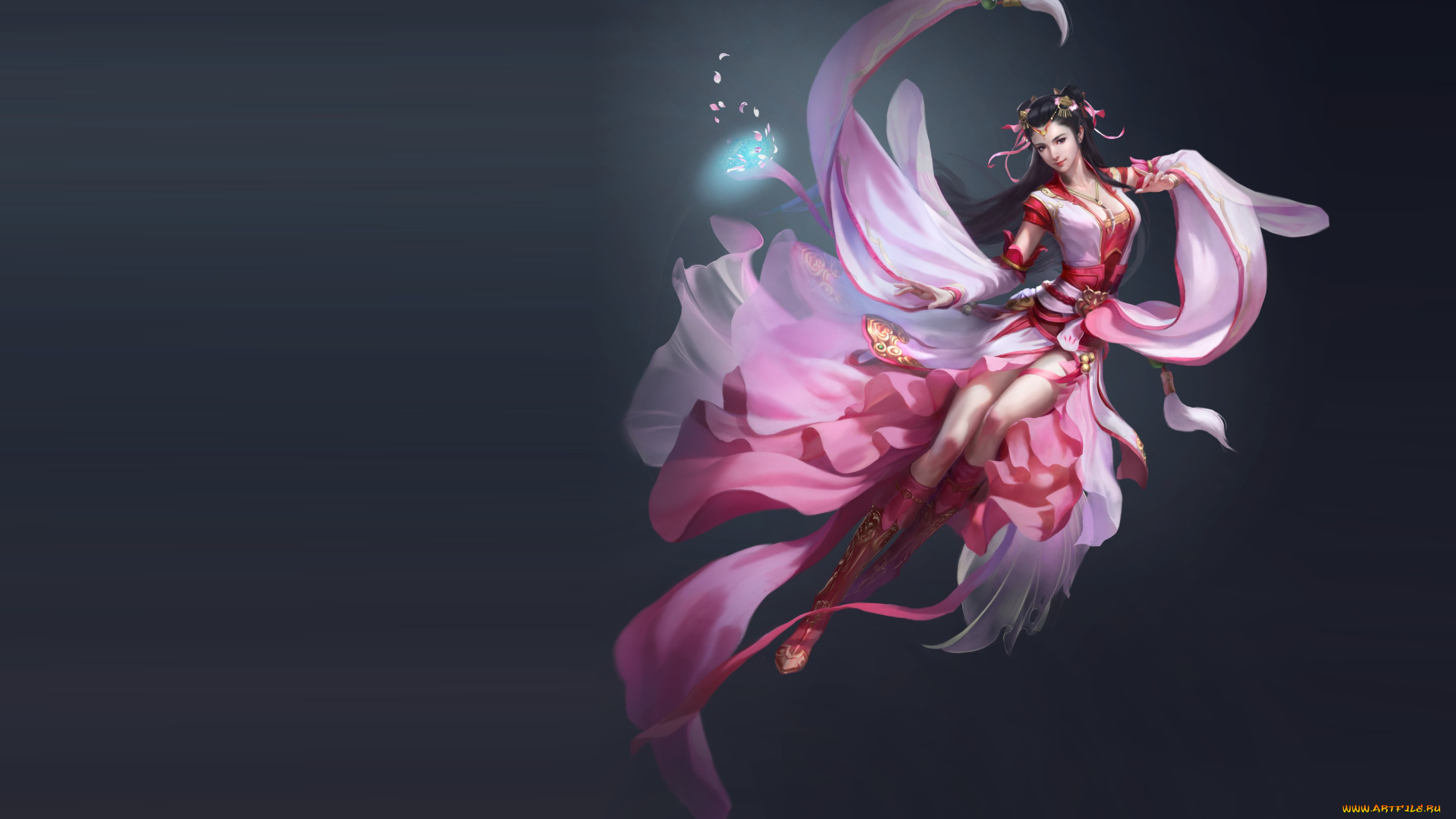 фэнтези, девушки, игра, арт, дизайн, костюма, work, li, miao, скил, illustrator