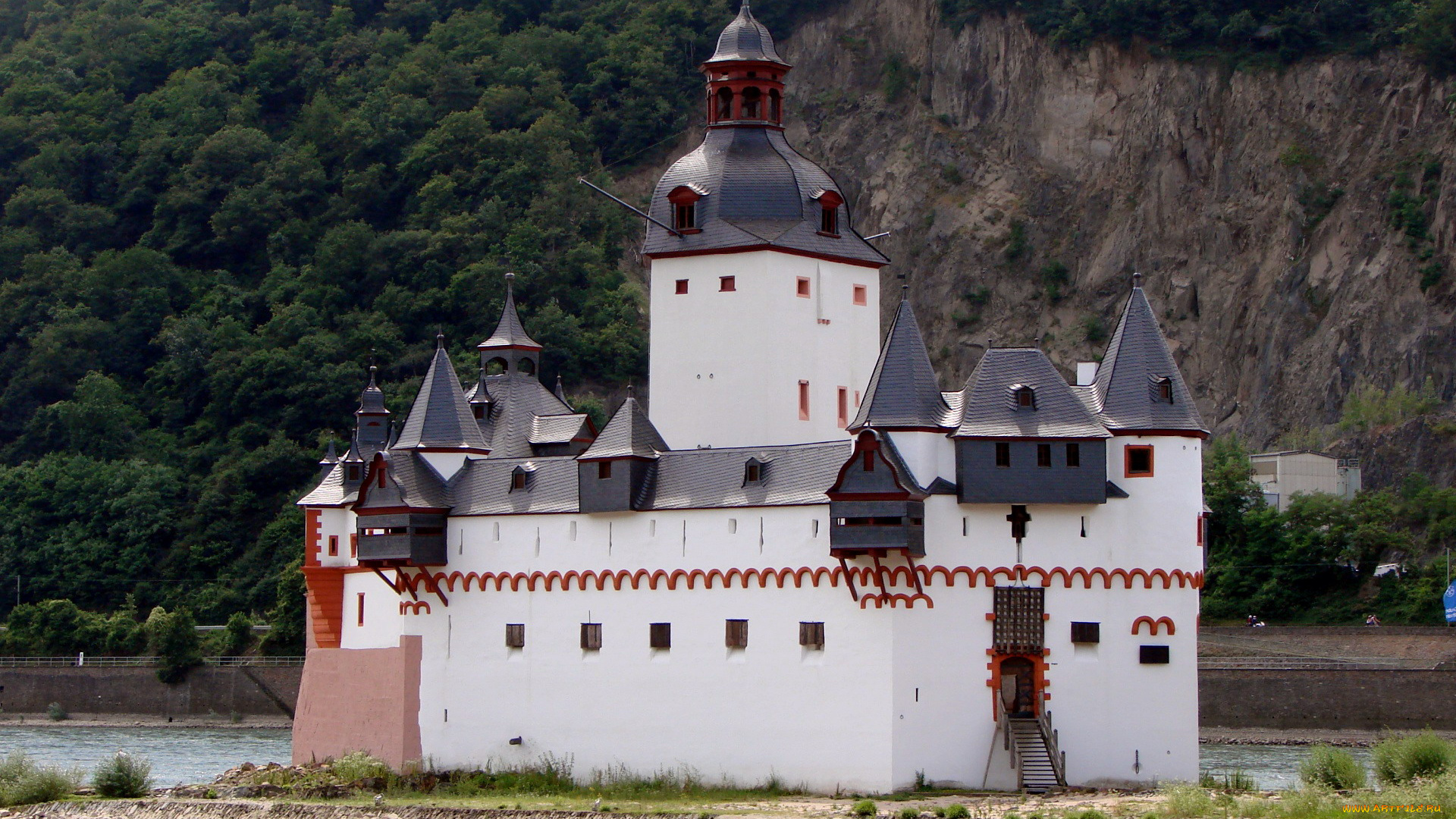 fortress, pfalzgrafenstein, in, rhine, river, germany, города, -, дворцы, , замки, , крепости, fortress, pfalzgrafenstein, in, rhine, river